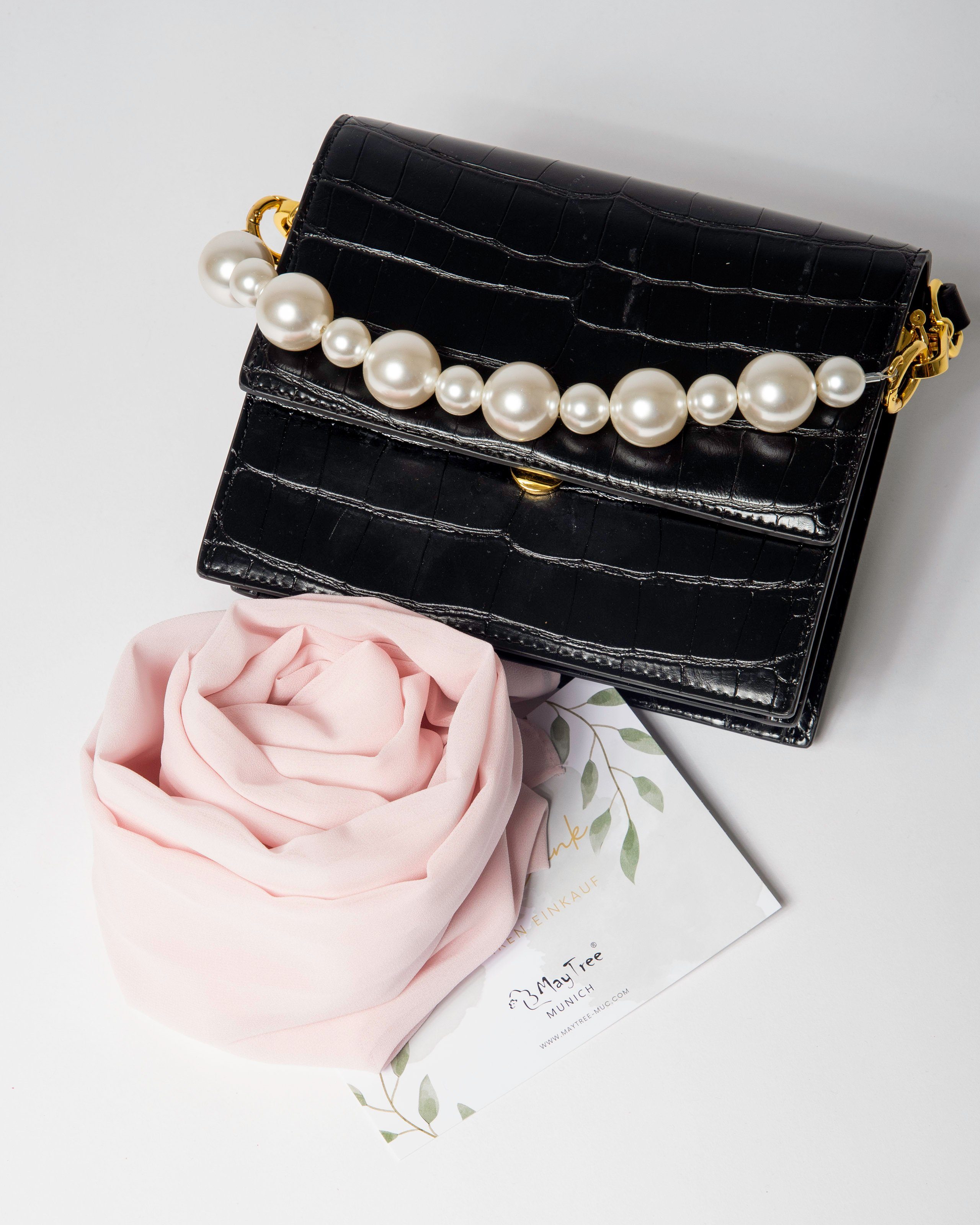 MayTree Modeschal Chiffon Schal, Damen Stola, Umschlagtuch für Abendkleid, Hijab, (Stück, 1-St)