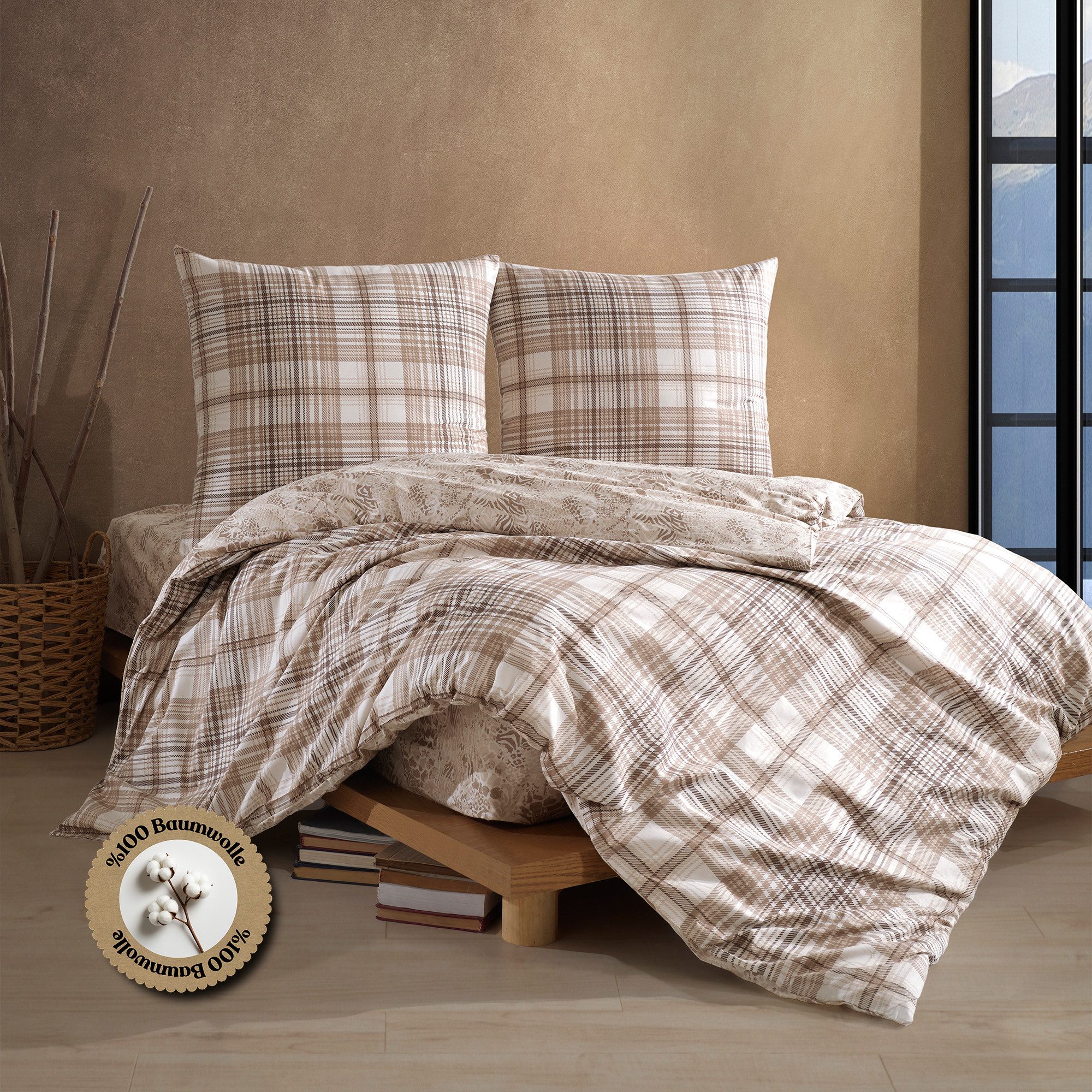 Bettwäsche Nordqueen Ranforce Bettwäsche Set 100% Baumwolle