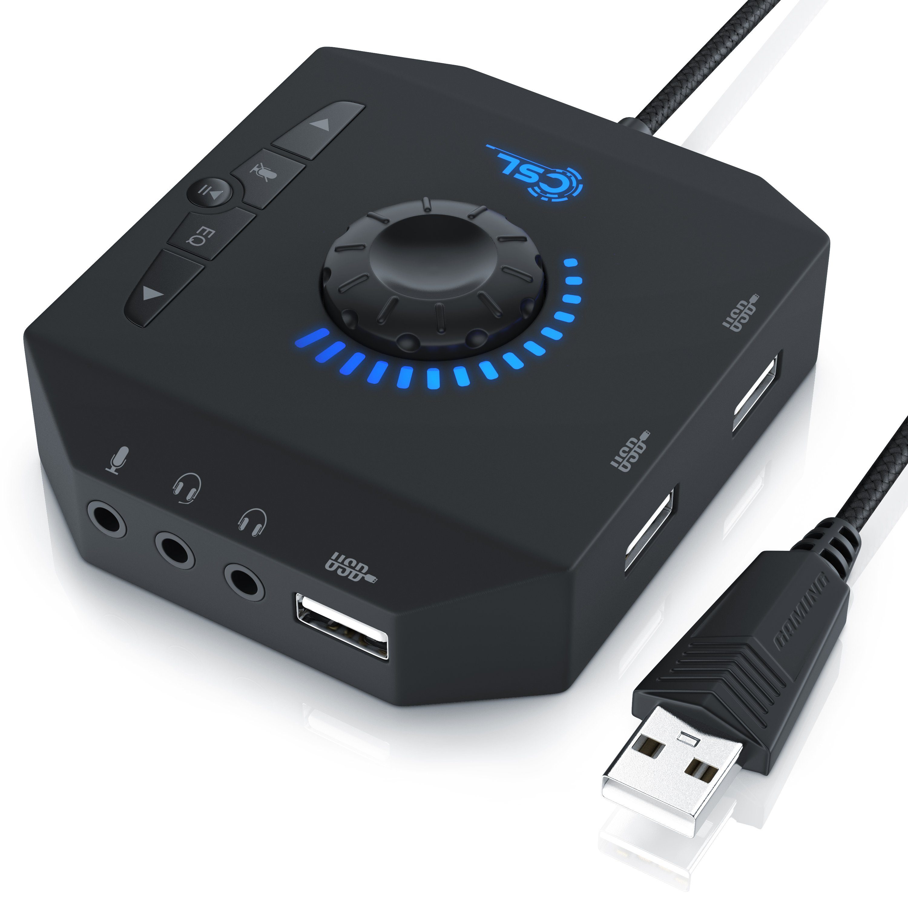 CSL USB-Soundkarte, externe USB Soundkarte mit Lautstärkeregelung Anschluss  für Headset, Kopfhörer, Mikrofon online kaufen | OTTO