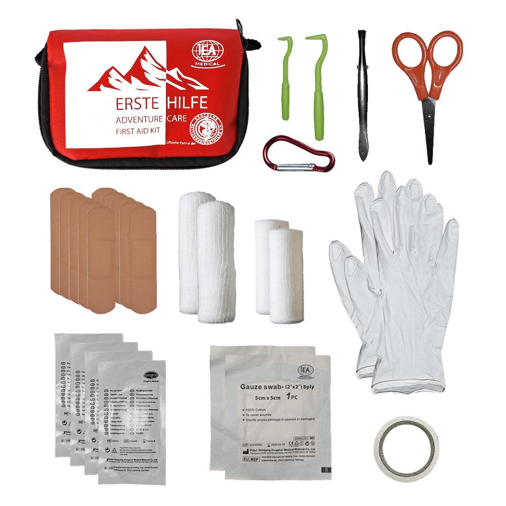 IEA Medical Erste-Hilfe-Set Erste-Hilfe-Set Outdoor, (Komplettset, 26 St), Kompakte Reiseapotheke, Notfallhilfe für Wandern, Camping & Reisen