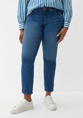 TRIANGLE Stoffhose Jeans / Mid Rise / Slim Leg Logo
