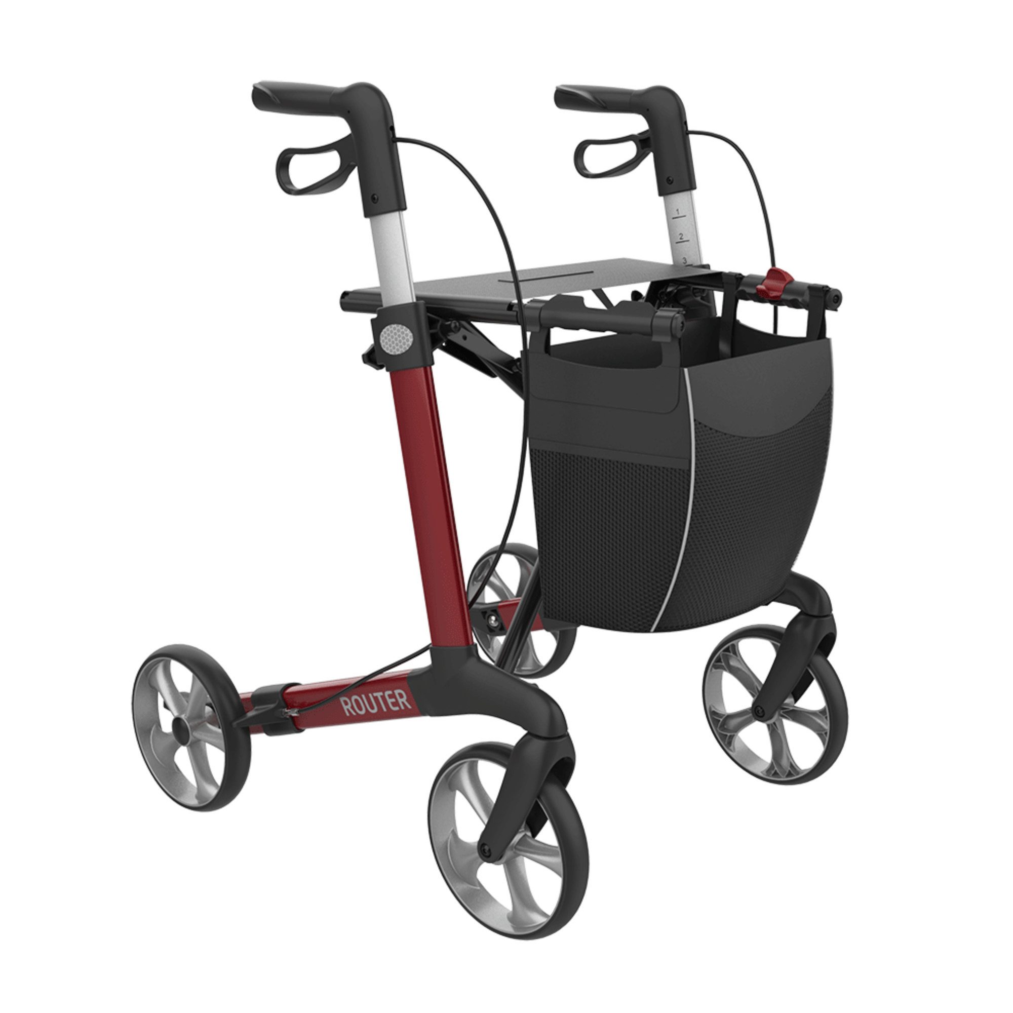 Rehasense Rollator Leichtgewichts Rollator Router - TPE-beschichtete Räder