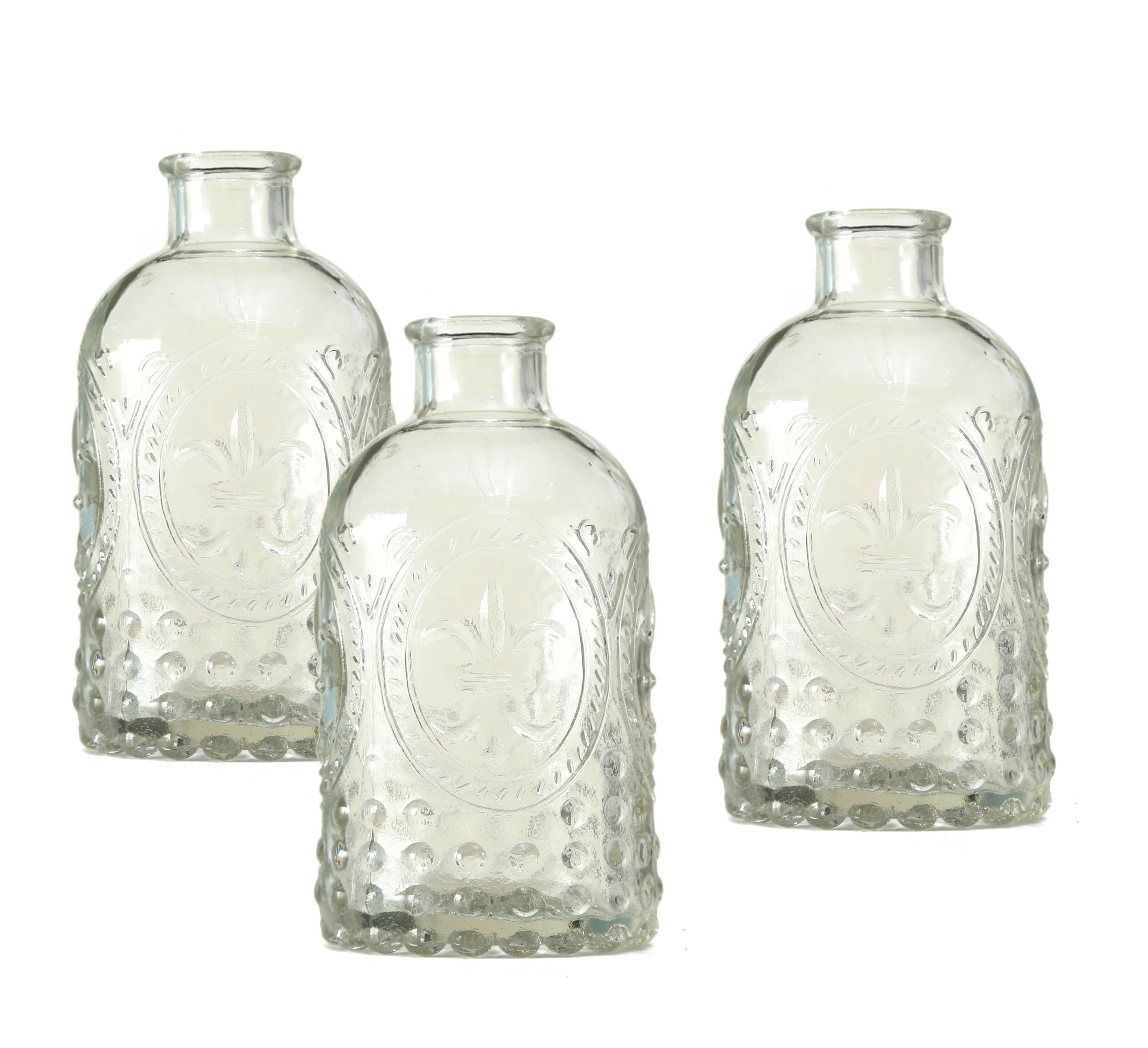 Wanddicke 3 Vasen), Set ca. (3er 0,4 Country Glas, cm St., Dekovase - Klarglas Spetebo modern, Vase von 3er Set, 3