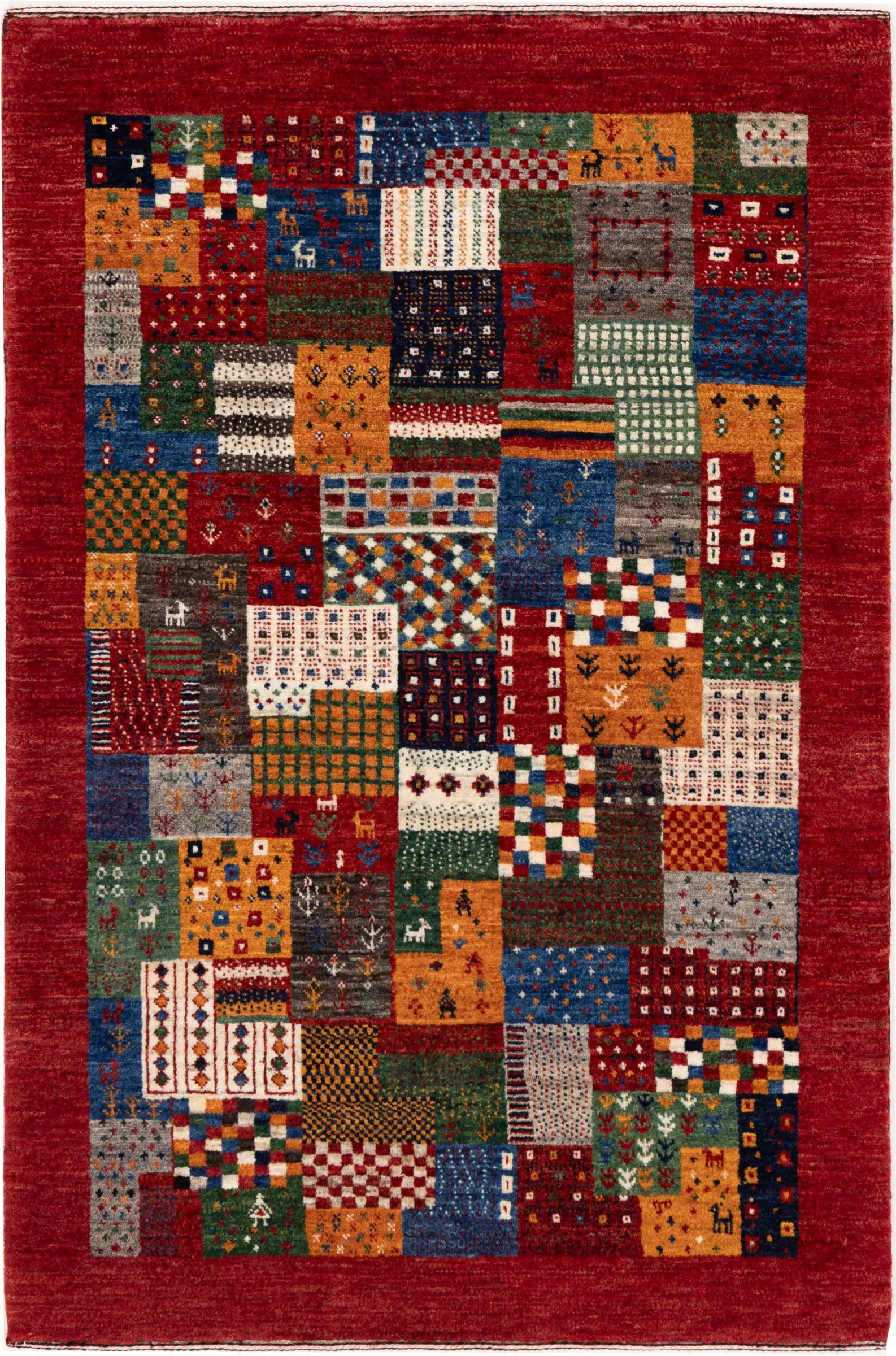 Nain Trading Orientteppich Perser Gabbeh Loribaft Atelier 91x137 Handgeknüpfter Moderner, rechteckig, Höhe: 12 mm