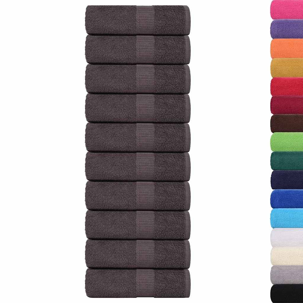vidaXL Handtuch Waschlappen 10 Stk. Anthrazit günstig online kaufen