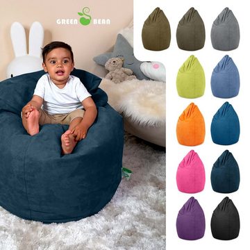 Green Bean Sitzsack Drop (Sitzsack mit Rückenlehne 60x60x90cm - Indoor Sitzkissen 220L Füllung, Kuschelig Waschbar), Bean Bag Bodenkissen Lounge Chair Sitzhocker Kindersitzsack