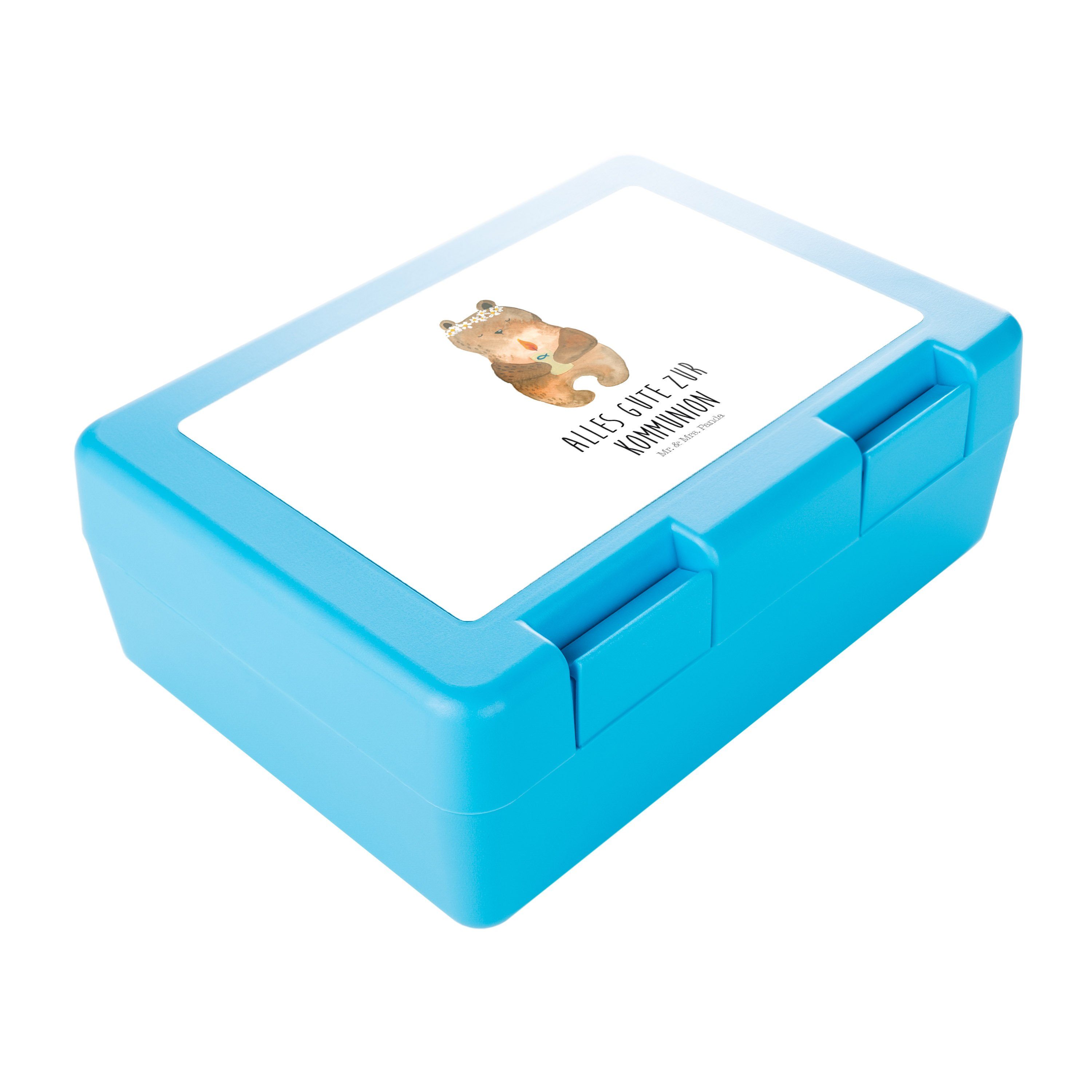Mr. & Segen, - Weiß Butterdose Premium Panda box, Kunststoff, Mrs. (1-tlg) Lunch Geschenk, Brot, Kommunion-Bär Gottes Teddy, 