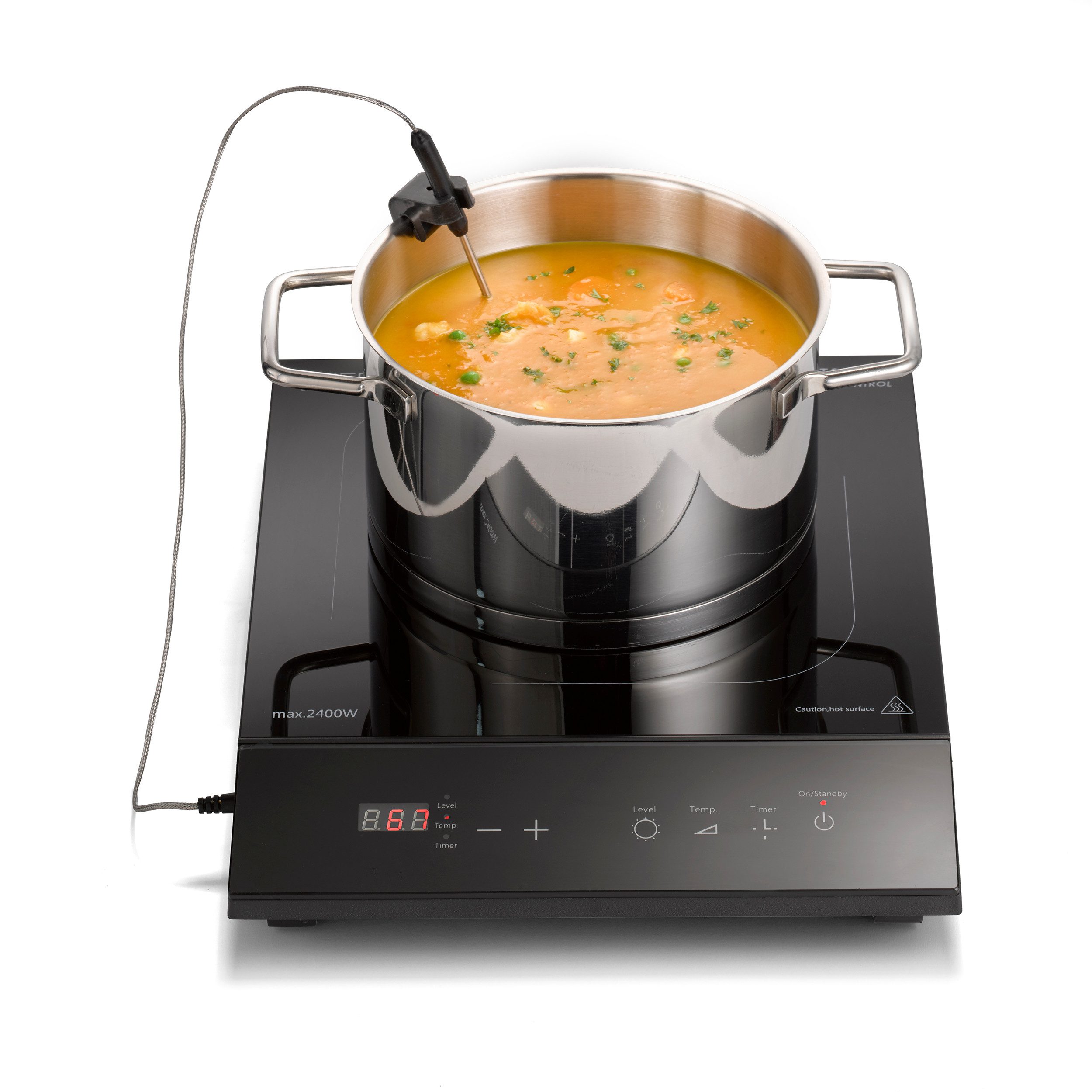 Caso Einzel-Induktionskochplatte TC 2400 Thermo Control, 2400 Watt