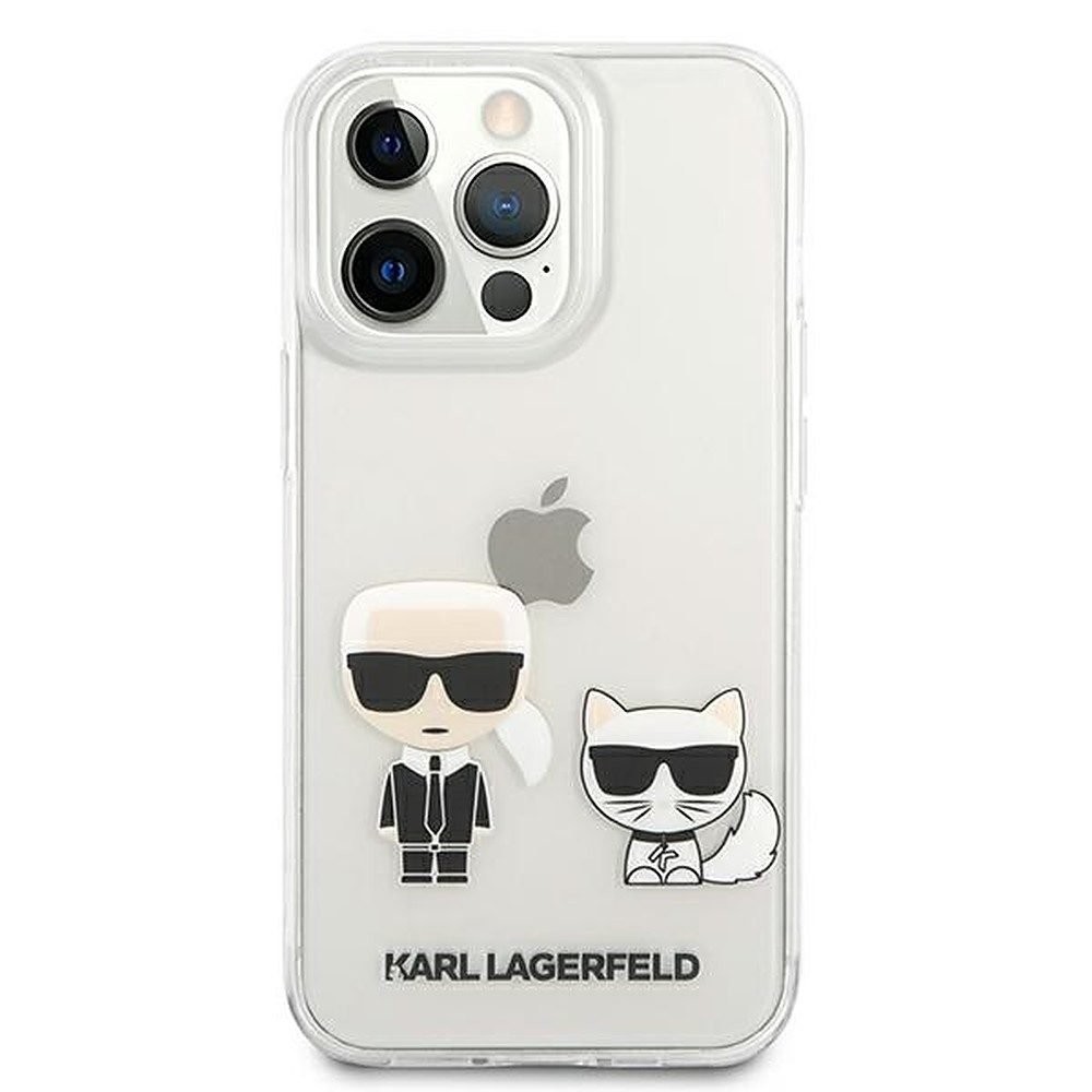 KARL LAGERFELD Handyhülle Schutzhülle Designerschale Smartphonehülle 6,7 Zoll, IMD-Technik, abriebfest, transparent, Hardcase