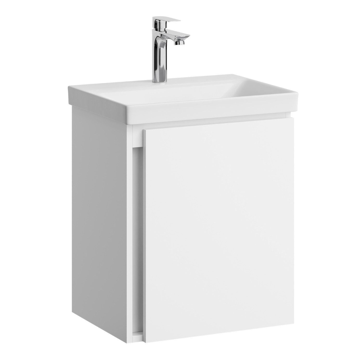 Planetmöbel Waschtisch-Set Unterschrank mit Waschbecken 50cm mit Armatur, (Badezimmerschrank, Waschbecken)