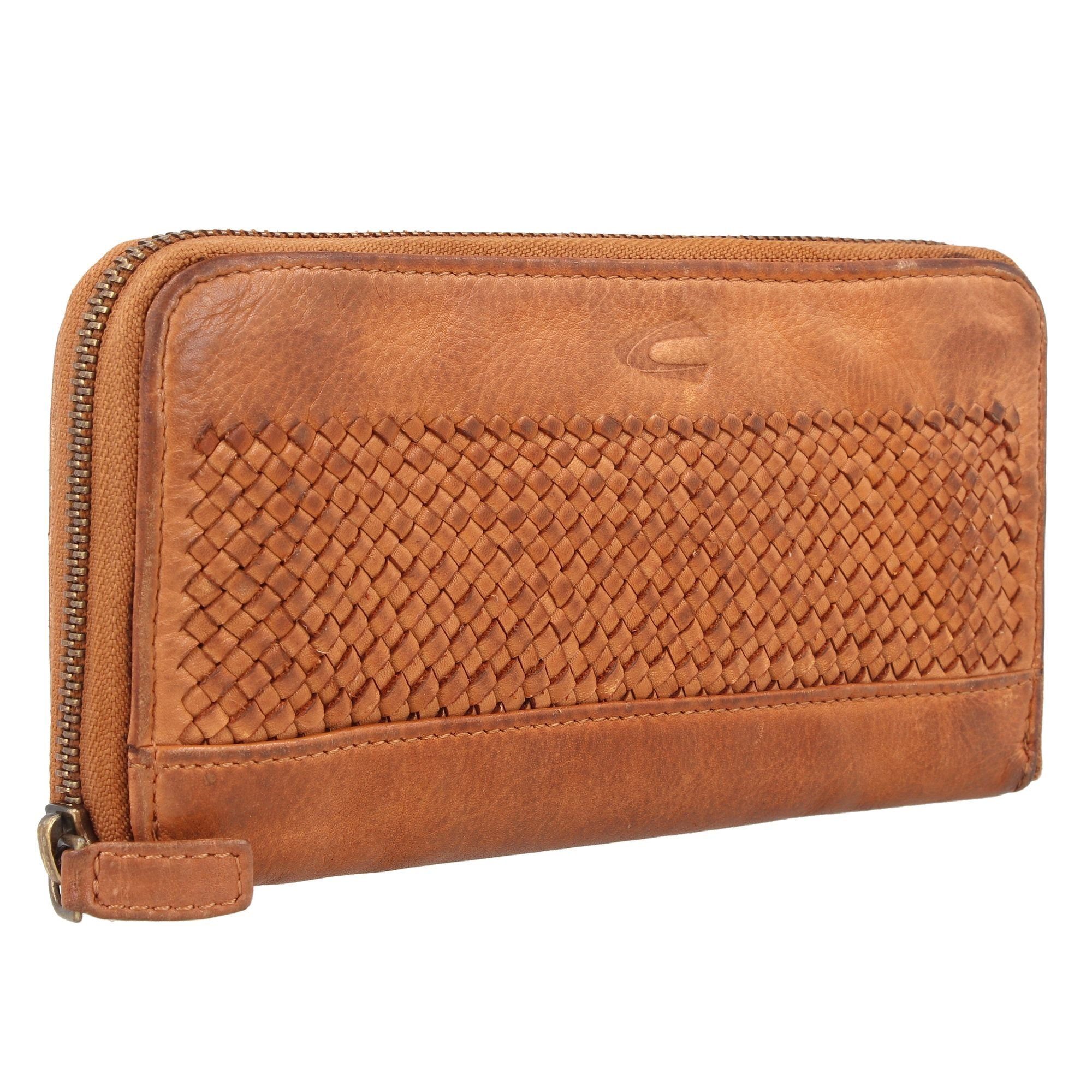 camel active Leder Geldbörse Wave, cognac