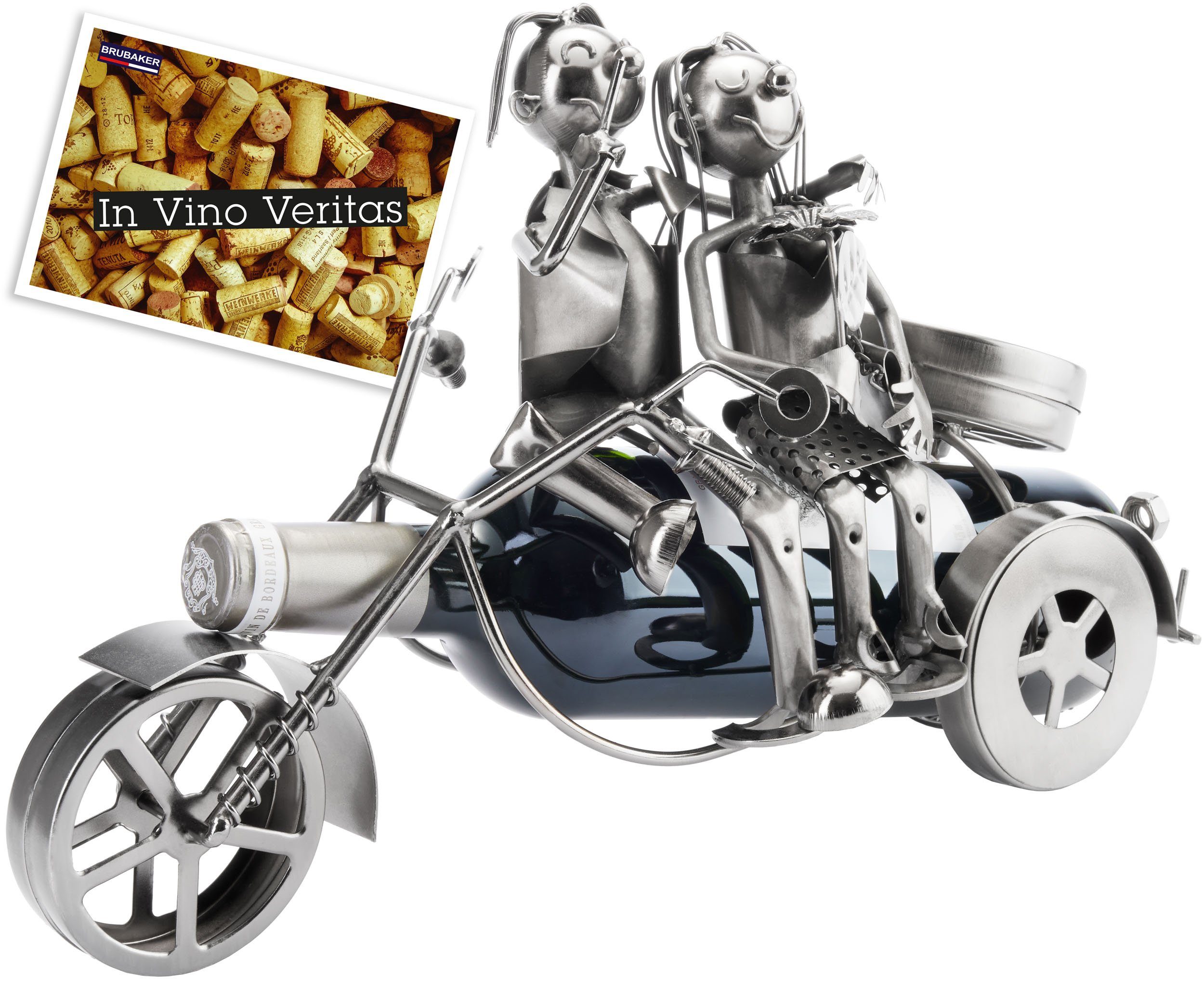 BRUBAKER Weinflaschenhalter Paar auf einem Motorrad, (inklusive Grußkarte), günstig online kaufen