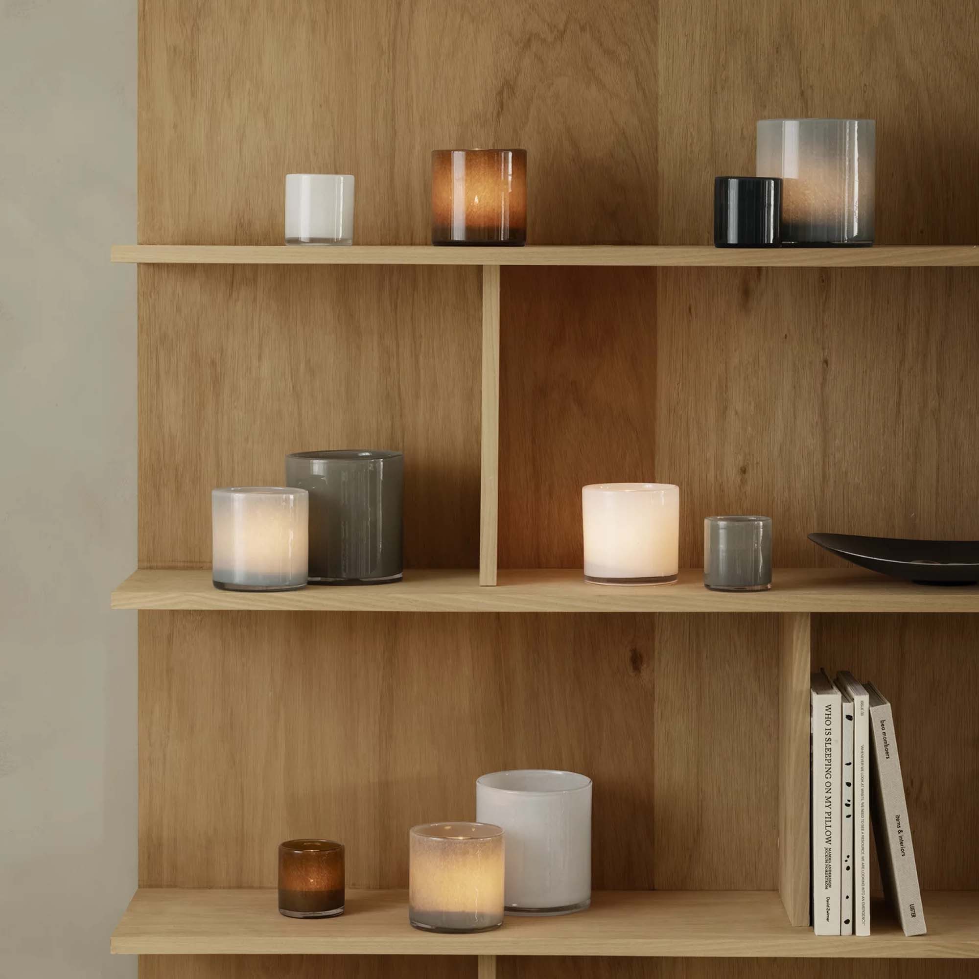 blomus LED-Leuchte Blomus Windlicht Kerzenhalter Saga Glas Mourning Dove 66 günstig online kaufen