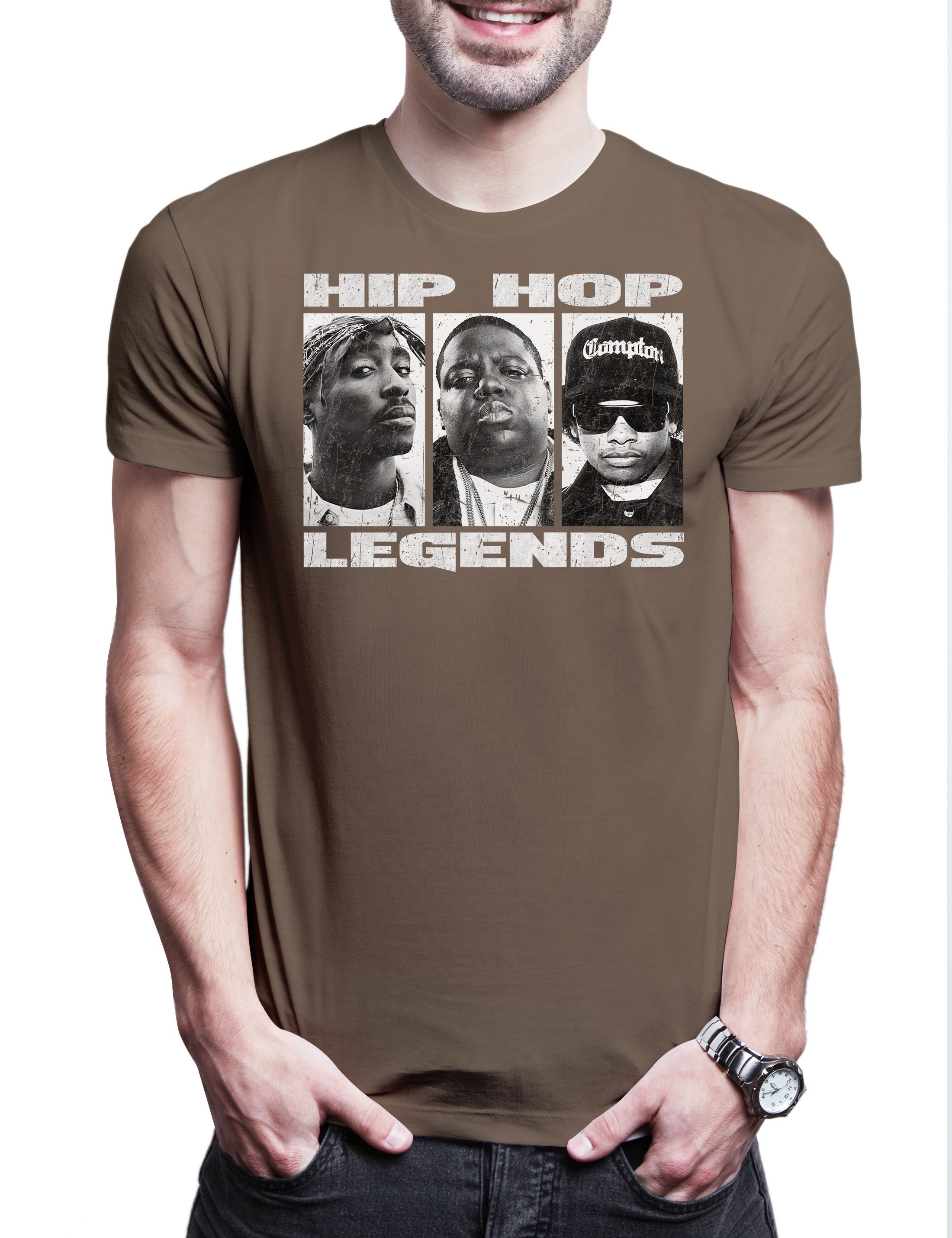Urban Backwoods Print-Shirt Hip Hop Legends Herren T-Shirt Rap Gangster Legenden Heroes Rapper (1-tlg) Producer Produzent Musik Music
