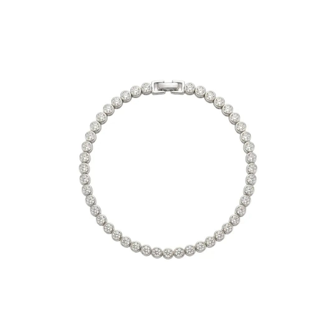 Suzan Gold Tennisarmband Suzan Gold® Tennis Armband 925 Sterling Silber Damen silberfarben 16