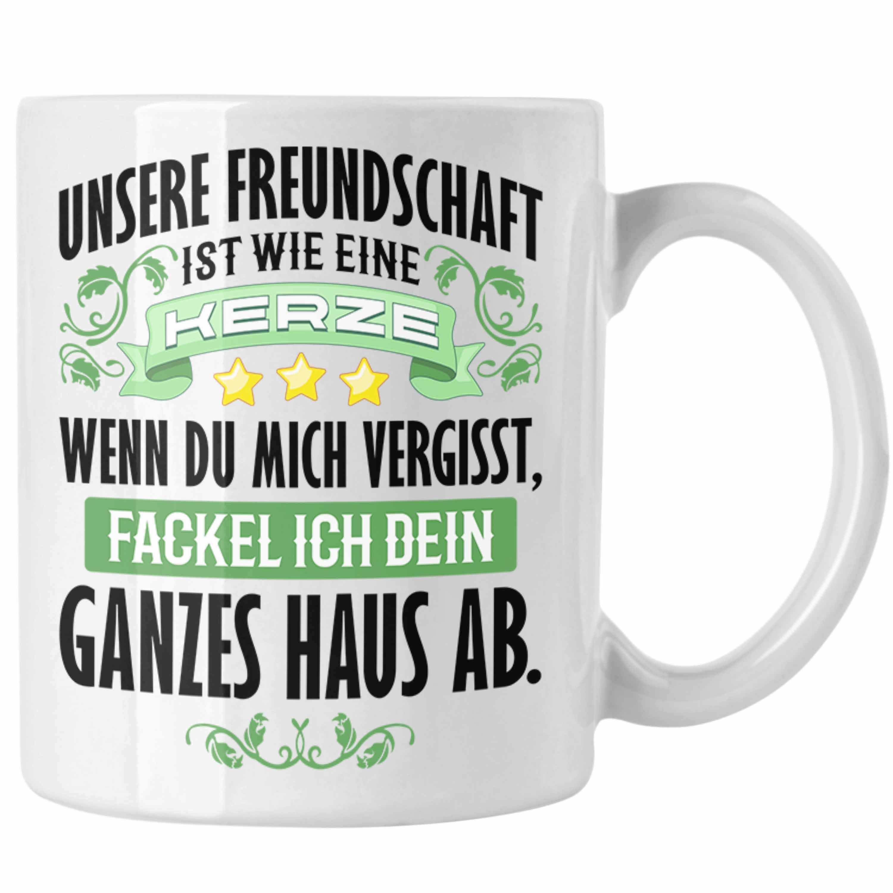 Tasse Freundinnen Kerze Geburtstag Weiss Tasse Geschenk Lustig Becher Trendation Freundschaft Wie Freund Freundin Trendation - Beste Beste Freundinnen - Spruch Eine