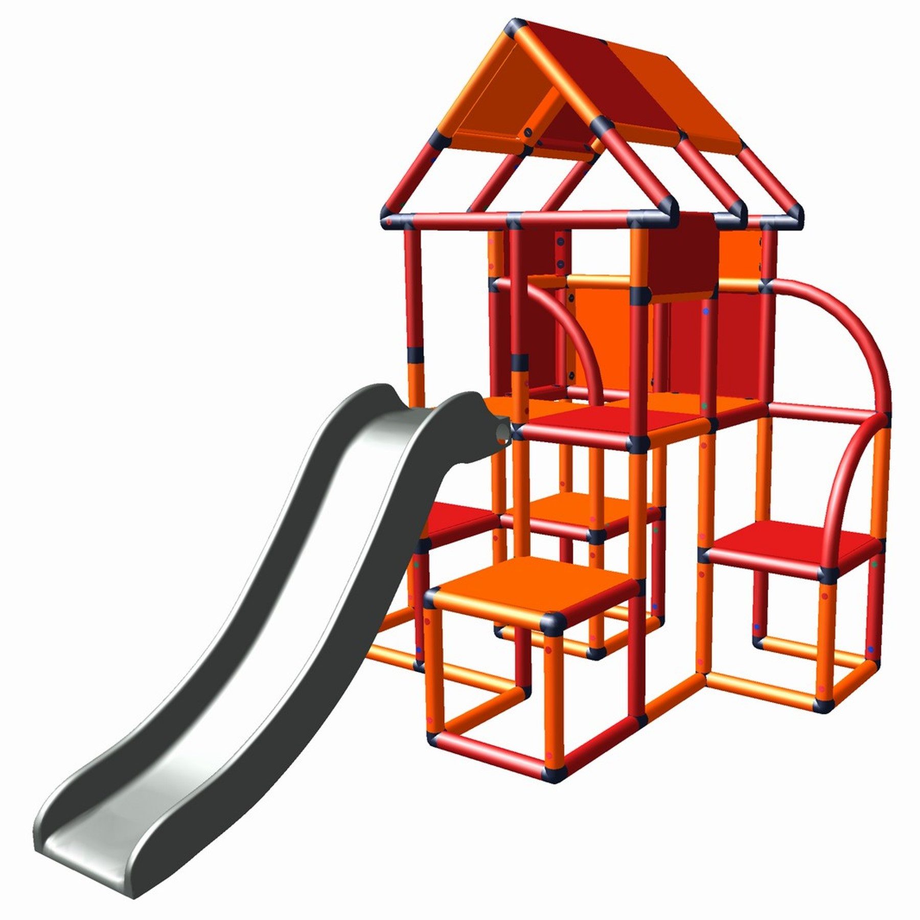 move and stic Spielturm move and stic Lina Spielhaus Kletterturm groß mit Kleinkindrutsche