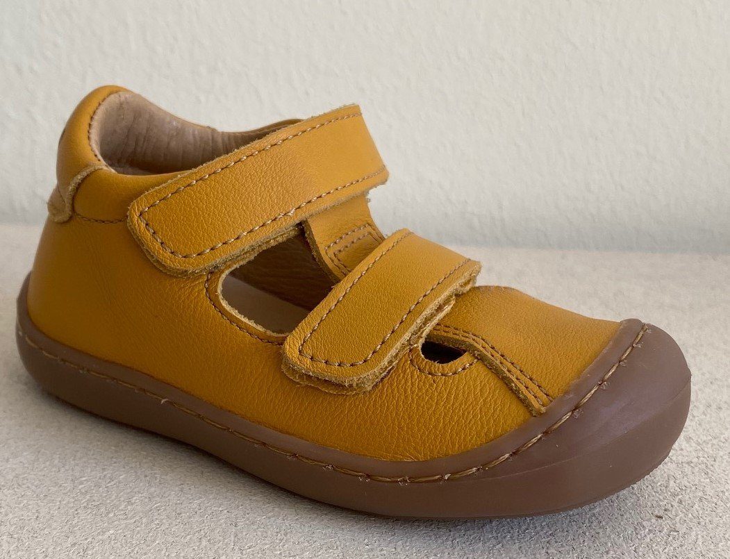 Clic Clic Sandalen Jungen Mädchen Lauflernschuhe Leder Gelb 9438 Sandalette
