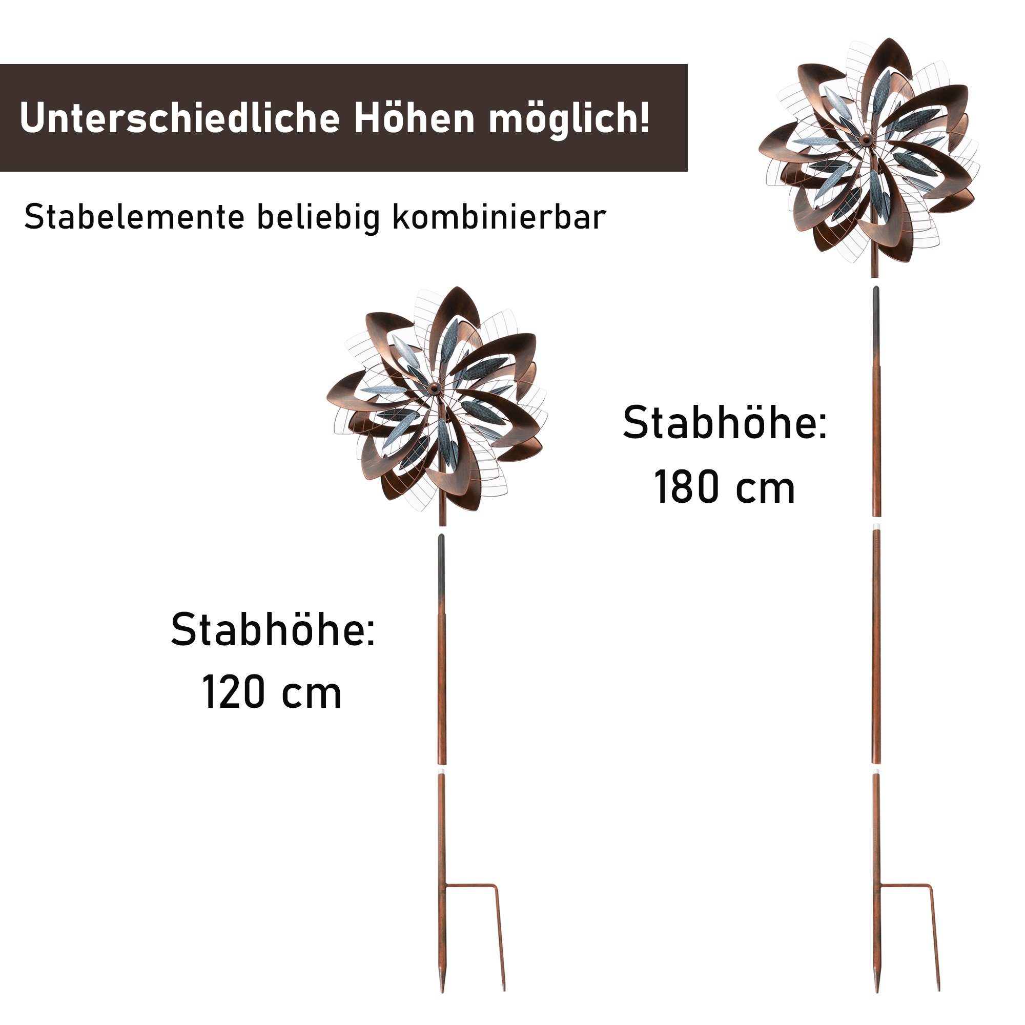 Lemodo Windspiel Windrad "Dandelion", richtet sich nach dem Wind aus