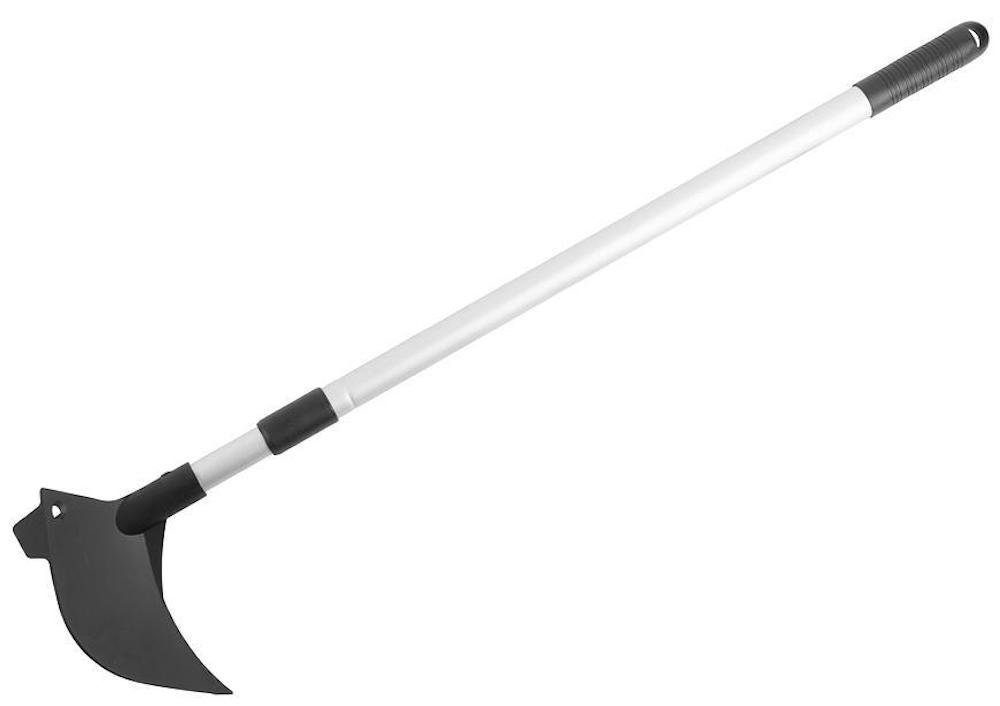 Gartenrechen Pflug Premium für Garten, Alu Teleskop 1350mm