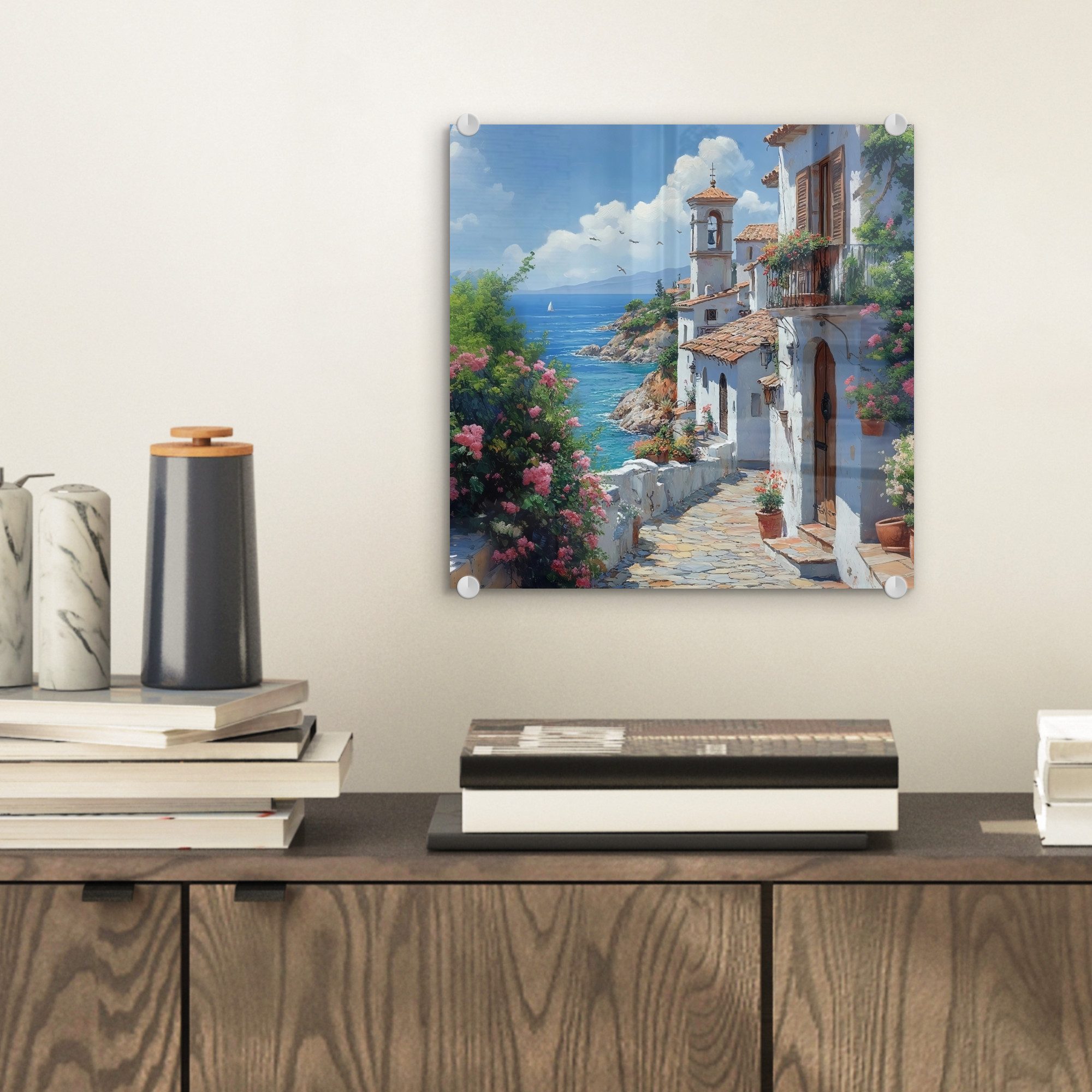 MuchoWow Acrylglasbild Häuser - Meer - günstig online kaufen