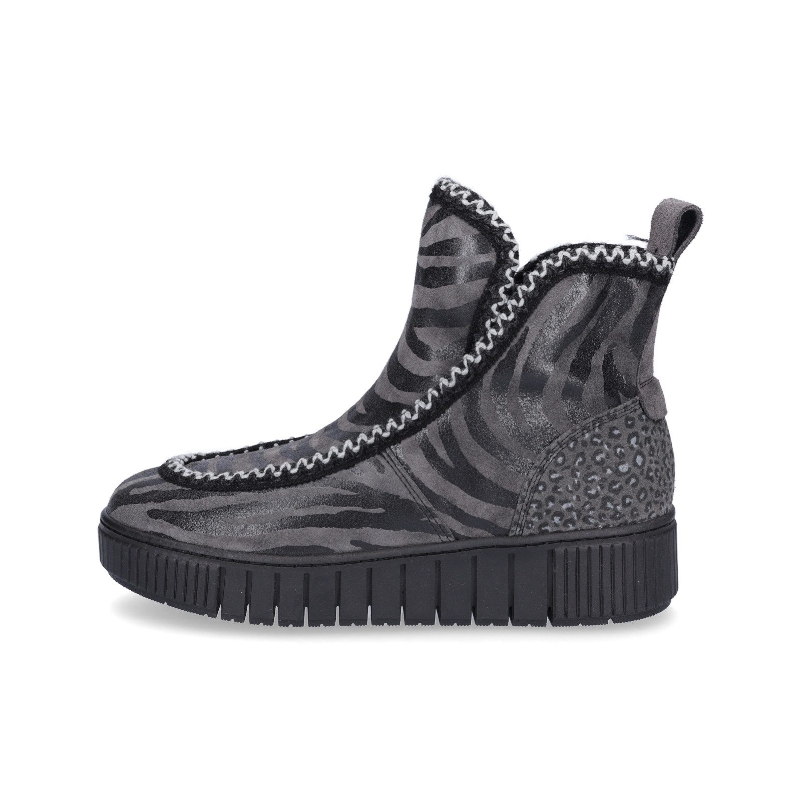 Tamaris Tamaris Damen Boot anthrazit Zebra Ankleboots
