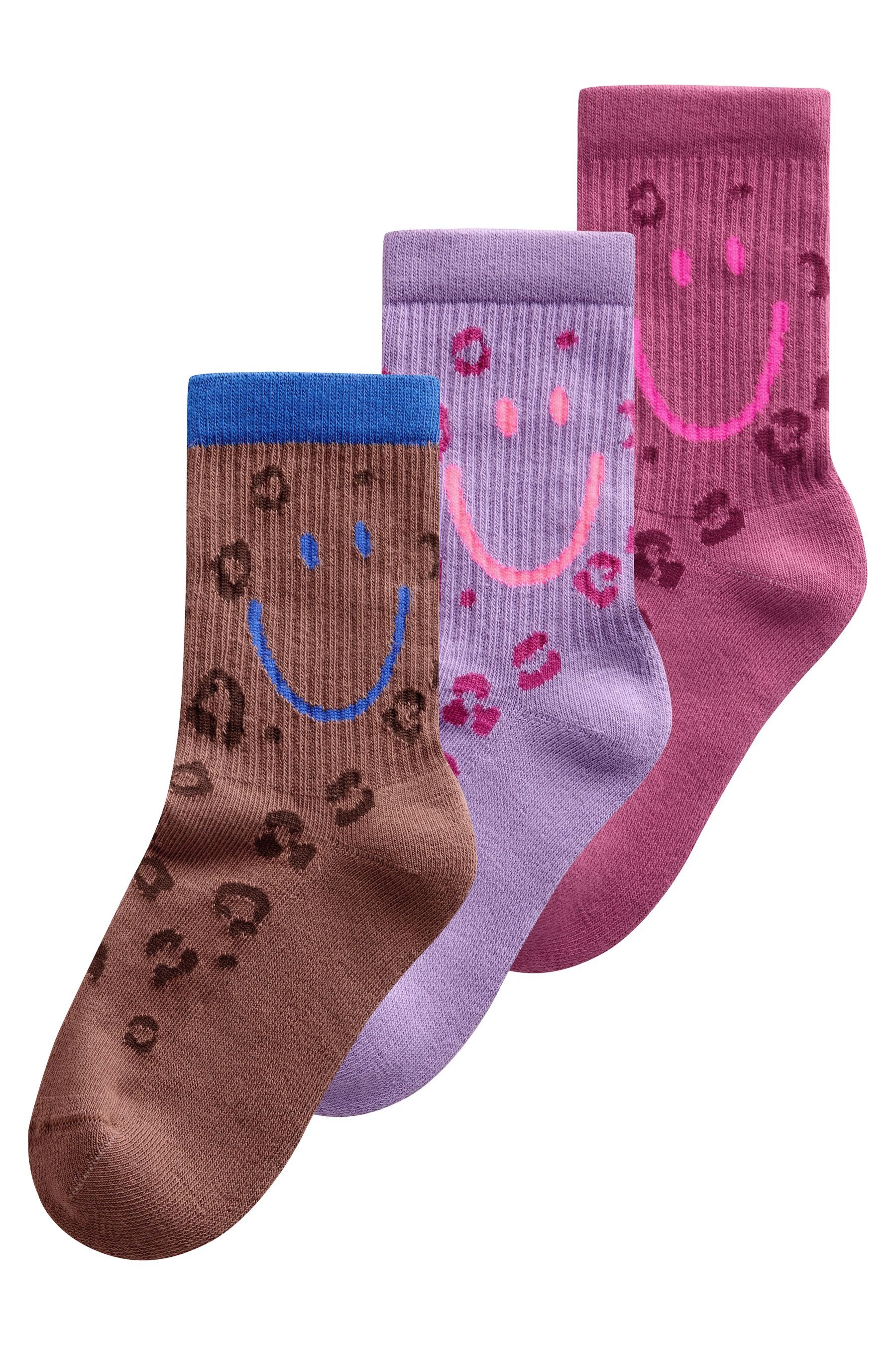Next Kurzsocken Knöchelsocken mit gepolsterter Sohle, 3er-Pack (3-Paar)