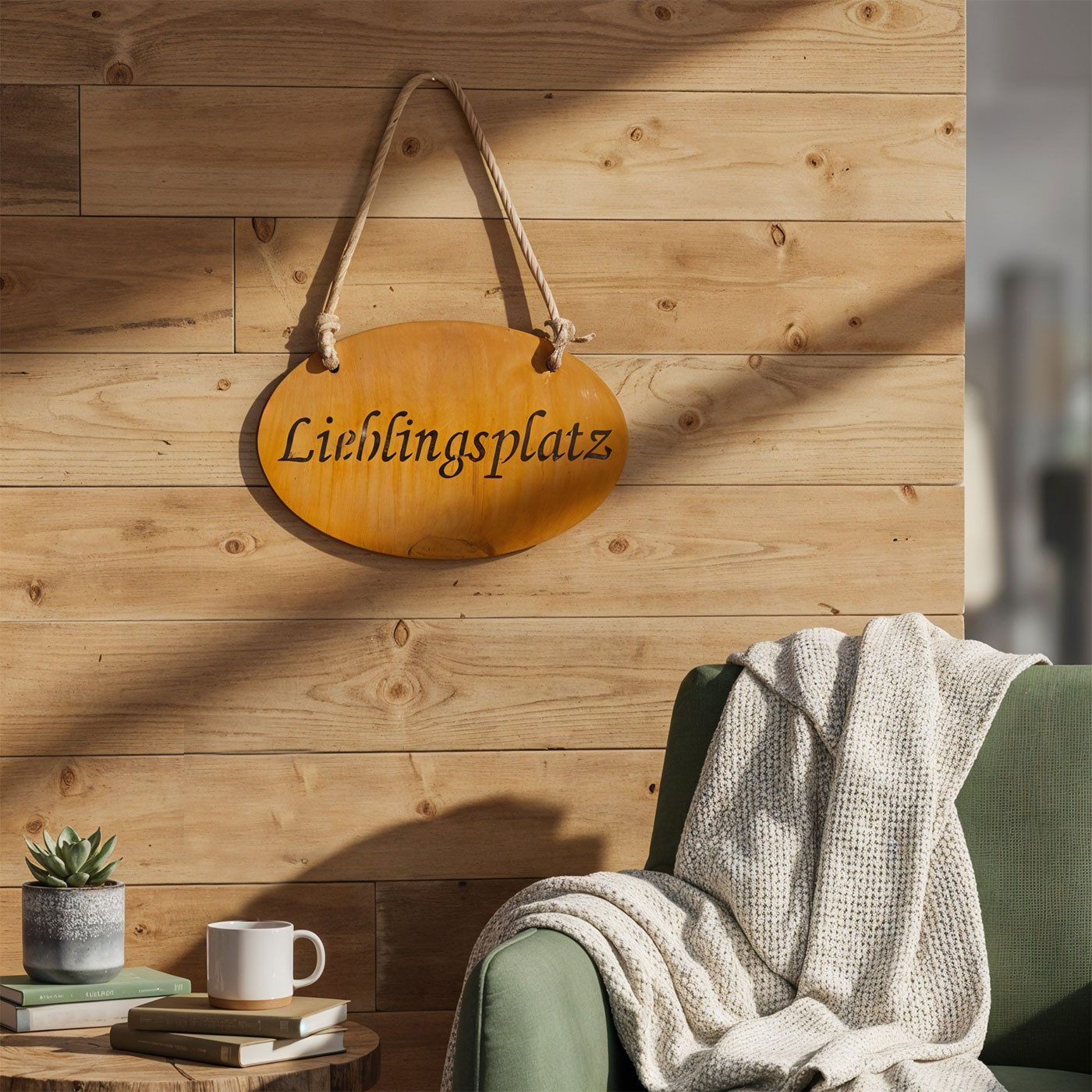 Levandeo® Metallbild, Gartenschild Lieblingsplatz L30cm Edelrost Garten-Deko Schild