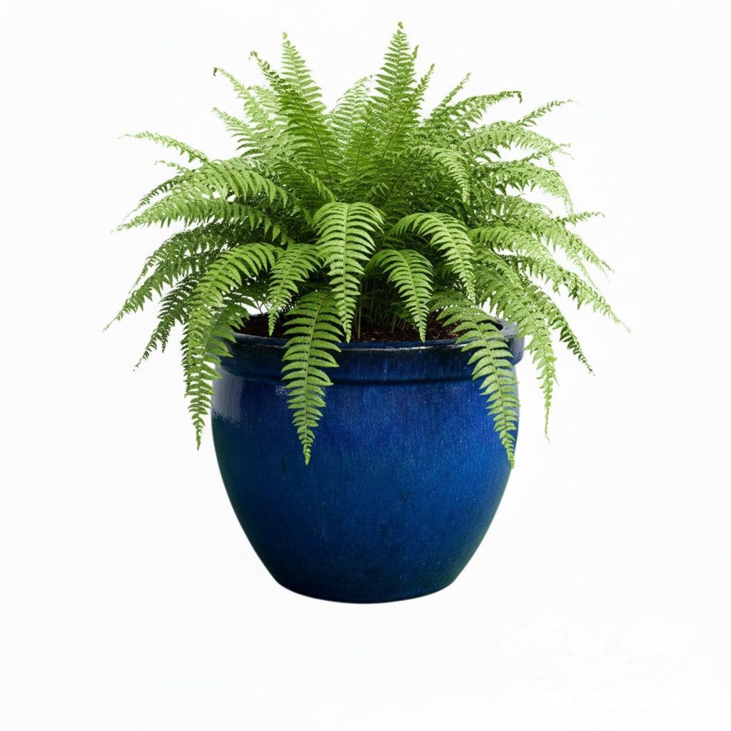 Teramico Pflanzkübel Teramico Pflanzgefäß Keramik "Bavaria Tall" Royal Blau Ø 21cm – Glasie, 100% Frostfest