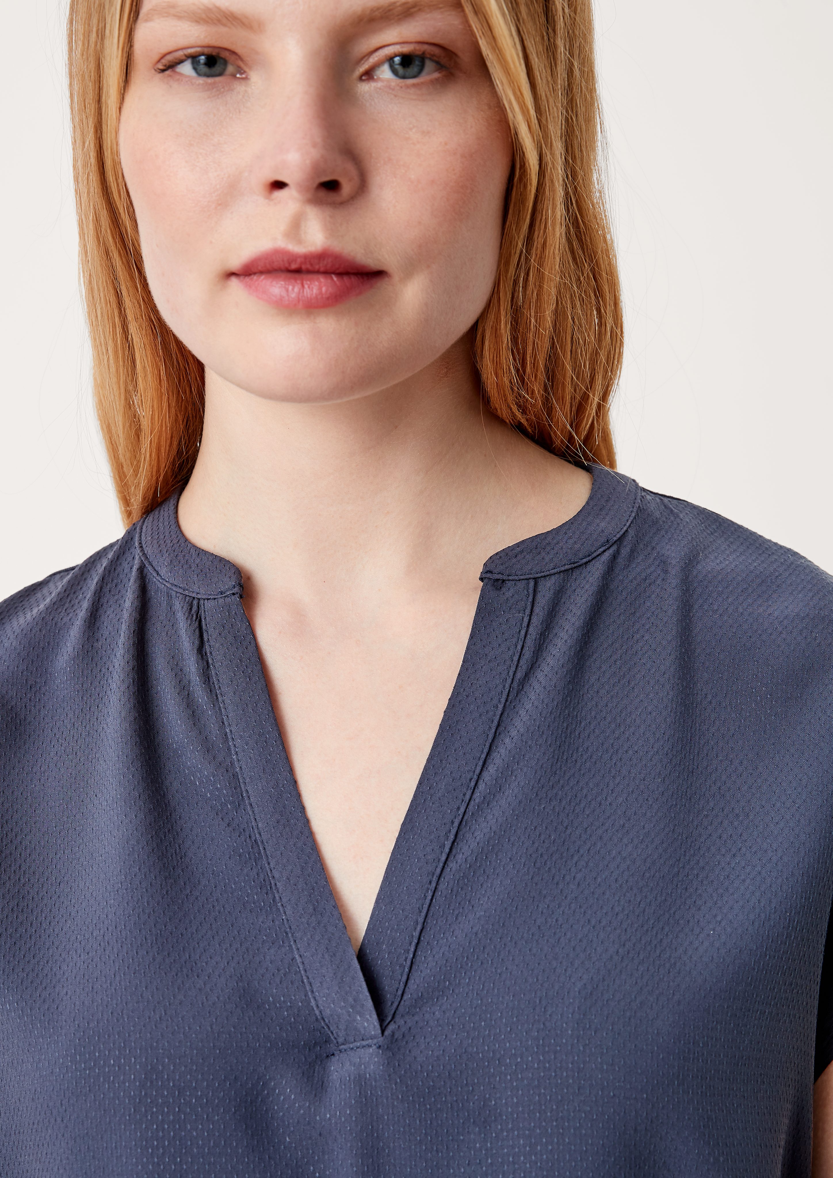 s.Oliver Shirttop Viskose Shirt im Materialmix günstig online kaufen