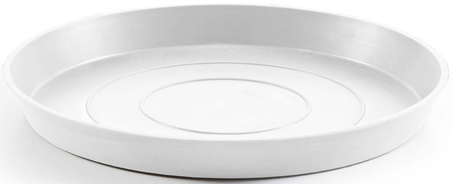 ECOPOTS Topfuntersetzer Rund 30 Weiß, Zubehör für Ecopots Pflanzgefäße, für innen und außen: frostsicher, bruchsicher und lichtbeständig