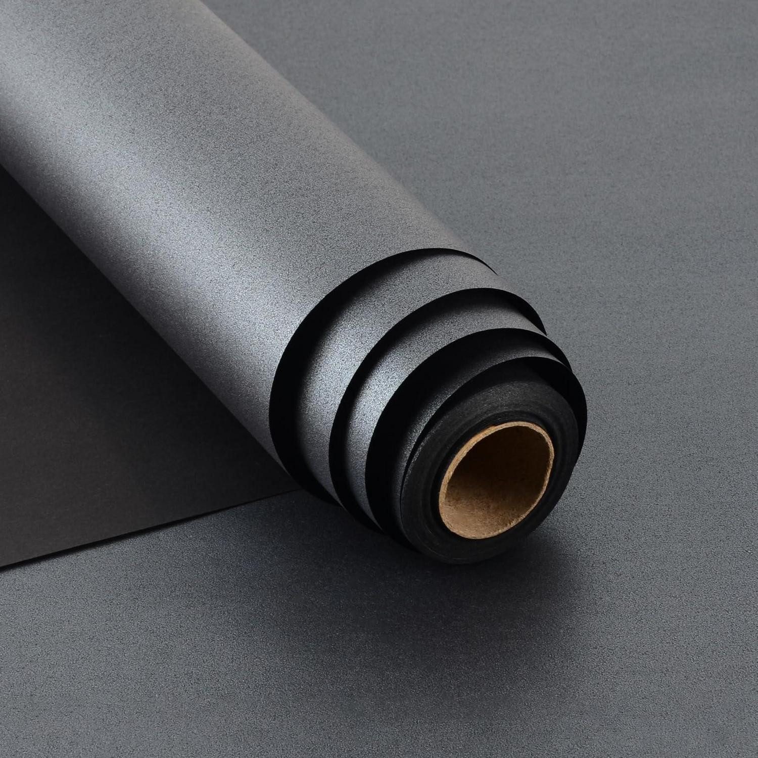 LuxusKollektion Geschenkpapier Geschenkpapier Schwarz 43x1000cm
