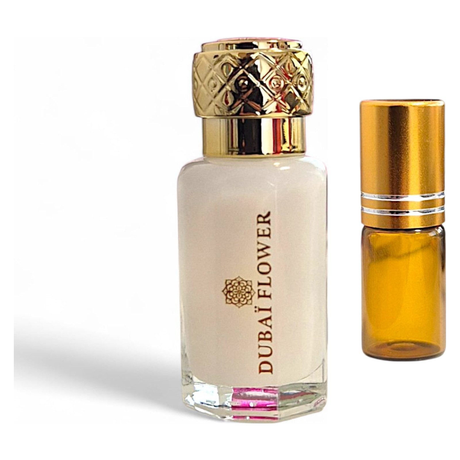 Dubai Flower Duft-Set Marshmallow Bonbon Musc TaharaParfümöl 12 ml + Roll-On (leer)