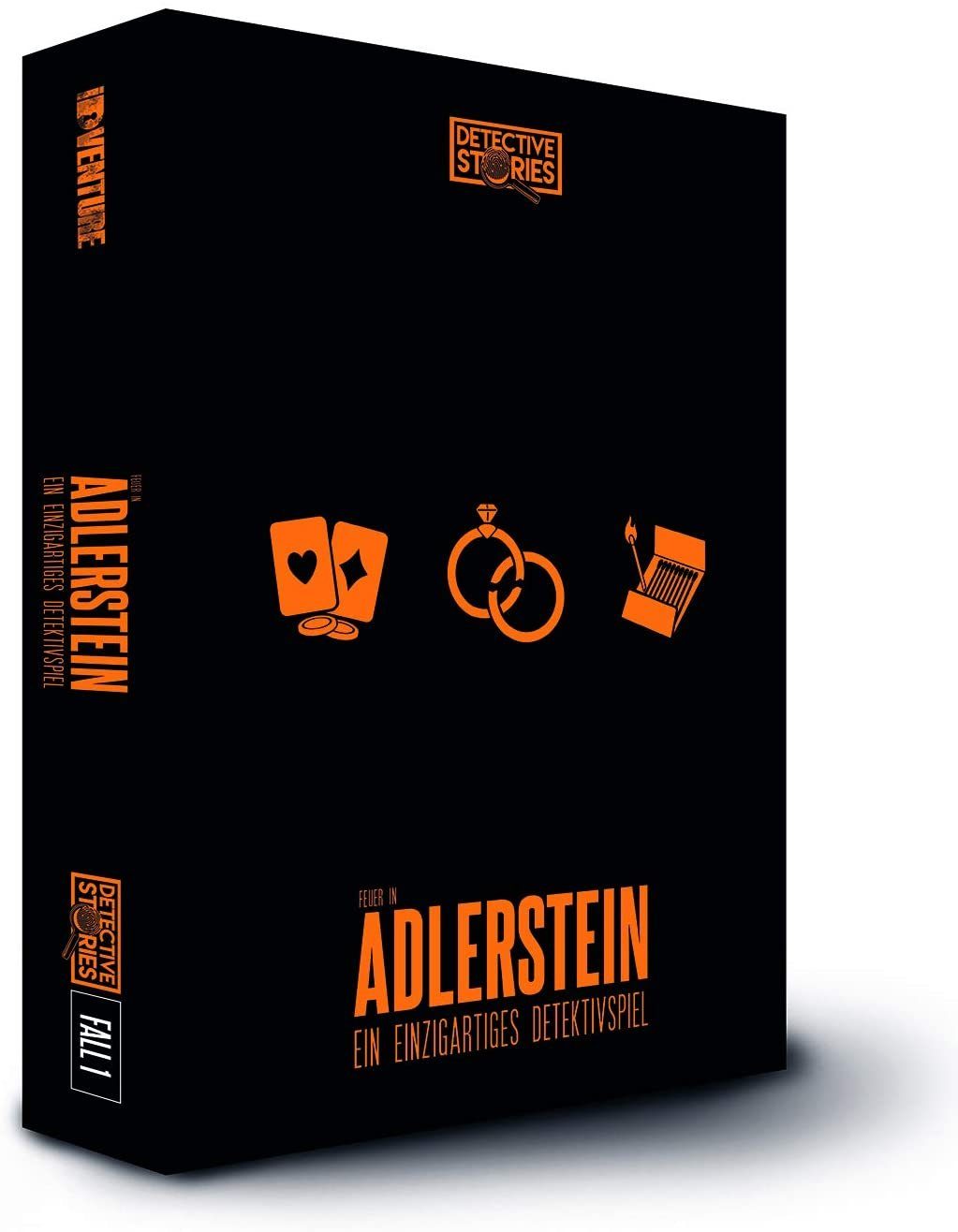 Spiel Detective Stories - Das Feuer in ADLERSTEIN - ein einzigartiges Detektivspiel, Krimispiel