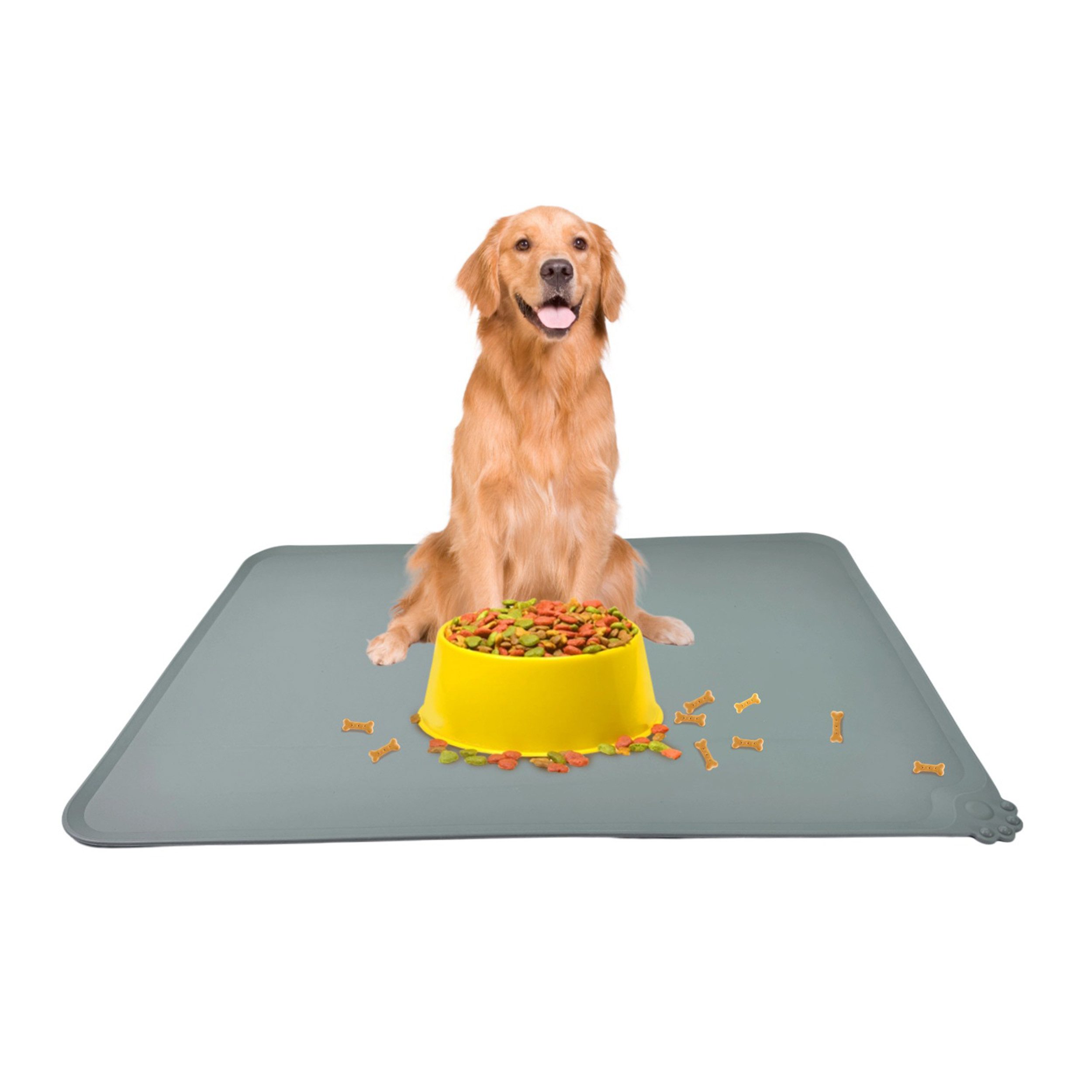 Milo & Luna Napfunterlage Lunamat Napfunterlager Silikon, Hunde & Katzen 48×30 / 55×38 cm, rutschfest, auslaufsicherer Rand, pflegeleicht, langlebig – Bild 4 von 5