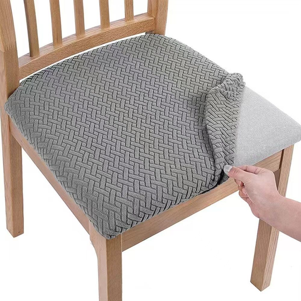 Diwzbyn Stuhlhusse Stuhlbezug Sitzfläche 4er Set, Stretch Bezug für Stühle Sitzbezüge, für Esszimmerstühle Abwaschbar Schonbezug Stuhl Hussen für Stühle