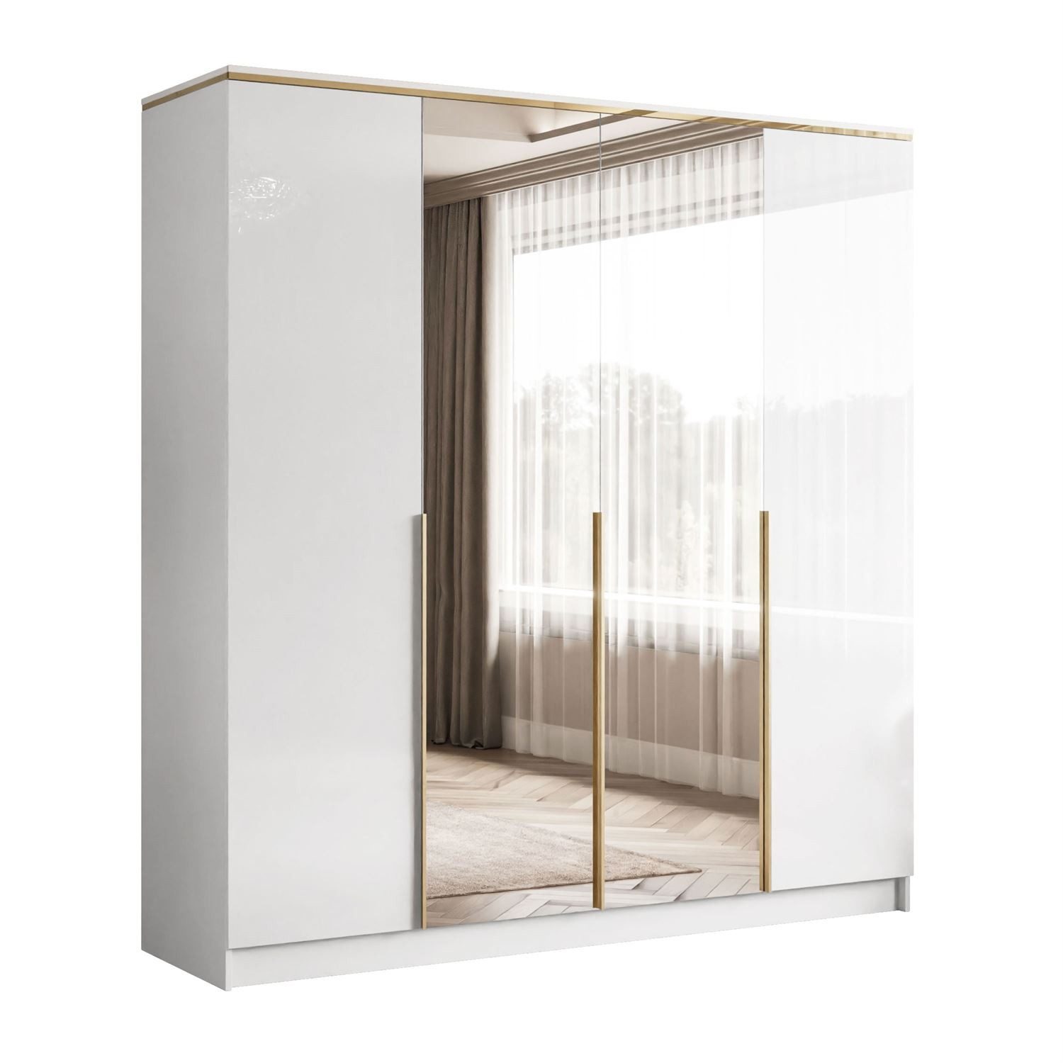 Lookway Kleiderschrank AURORA 4D in Hochglanz günstig online kaufen
