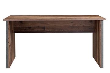 FORTE Schreibtisch Eckschreibtisch Arbeitstisch CLIF - Old Wood Vintage und Beton Optik