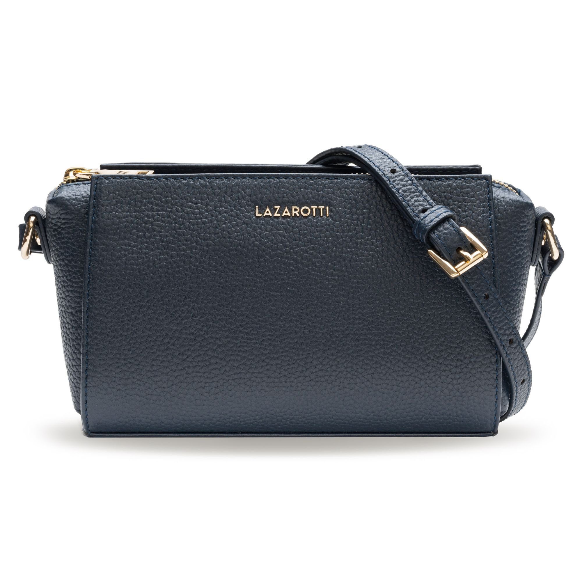 Lazarotti Umhängetasche Bologna Leather, Leder navy | Umhängetaschen