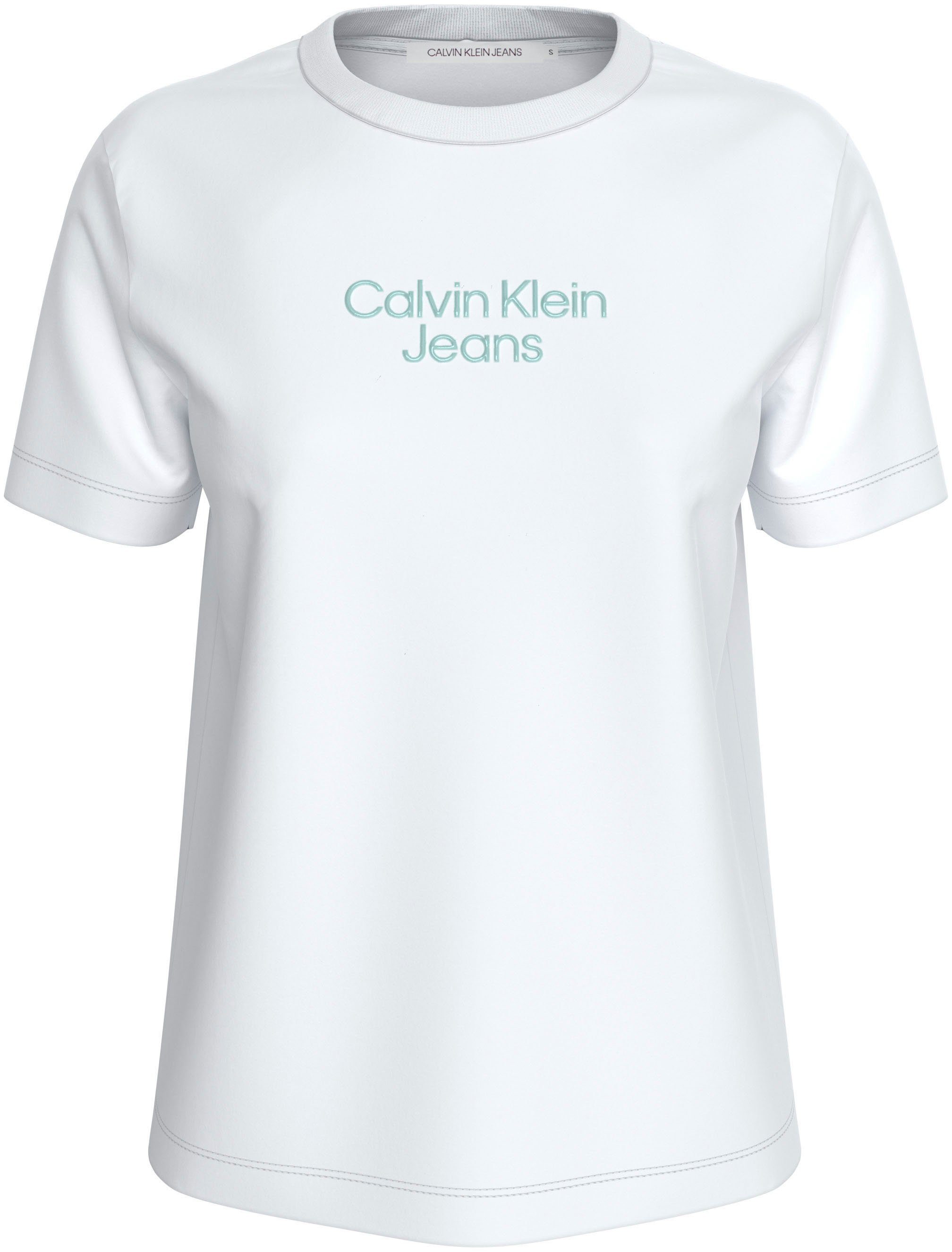 Calvin Klein Jeans T-Shirt STACKED mit Logoschriftzug TEE REG INSTITUTIONAL