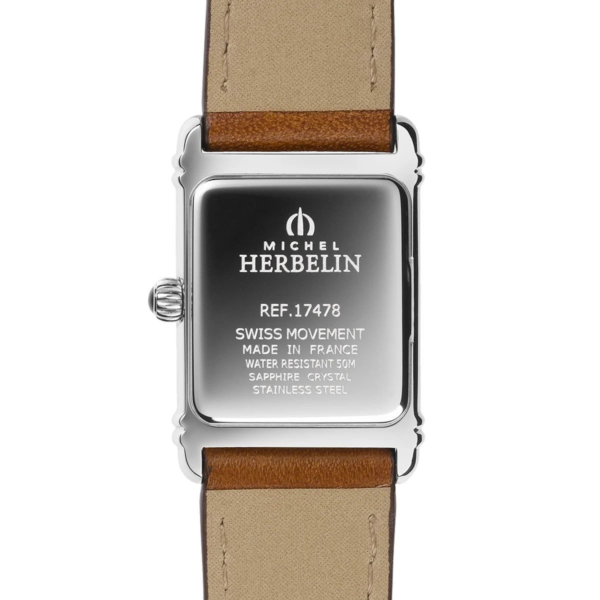 Michel Herbelin Armband Michel Herbelin 17478AP22GD Art Déco Damen Uhr Leder (kein Set, 1-tlg., kein Set)