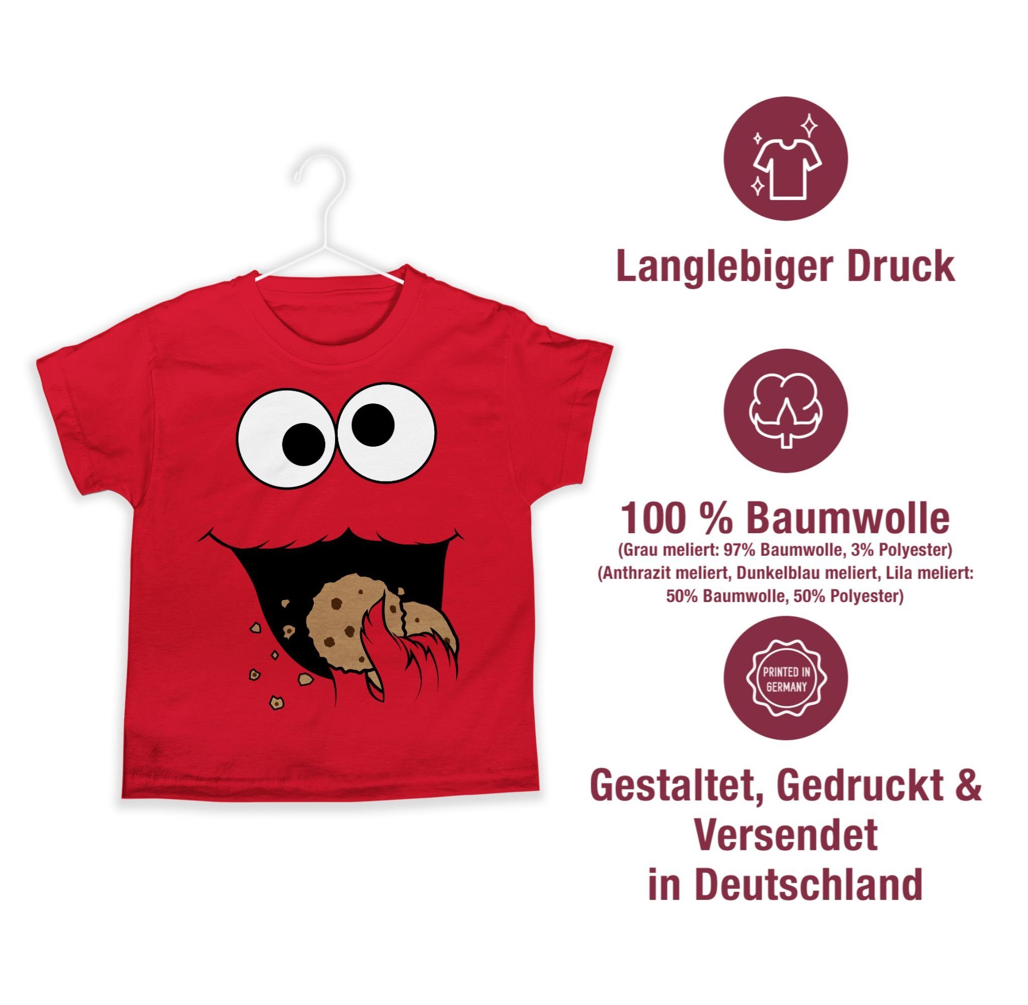 Shirtracer T-Shirt Keks Monster I Krümelmonster I Cookie Monster Fastnacht I Fasnacht I F (1-tlg) Karneval & Fasching