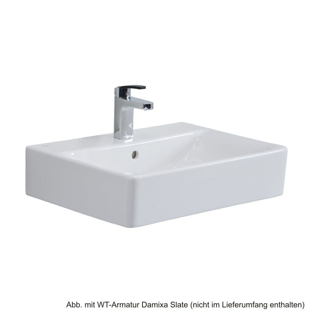 Ideal Standard Waschtischarmatur Ideal Standard Connect Cube Waschtisch 600x460x175mm, weiss, E714101