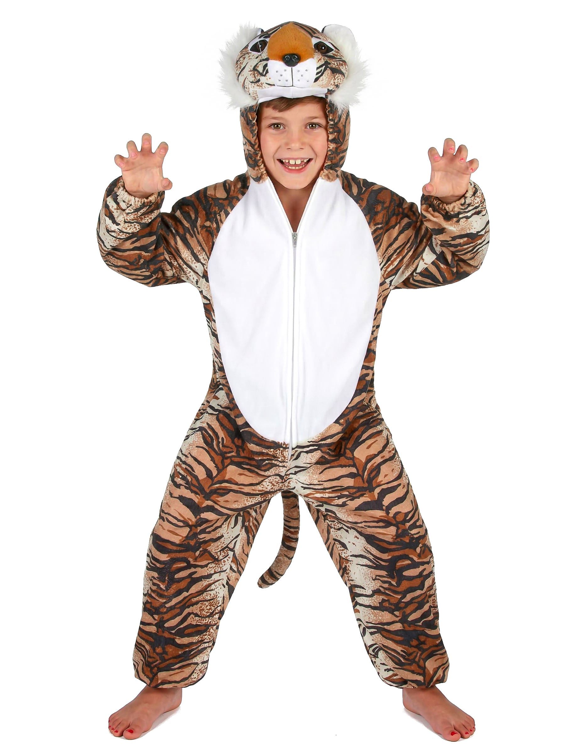 JADEO Kostüm Kleiner Tiger Kleinkinder-Tierkostüm braun-schwarz-weiss