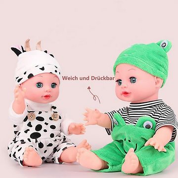 Gontence Babypuppe Puppe Soft Touch mit Soundfunktion Babypuppe Lebensecht (1-tlg), Handgefertigt Babypuppen