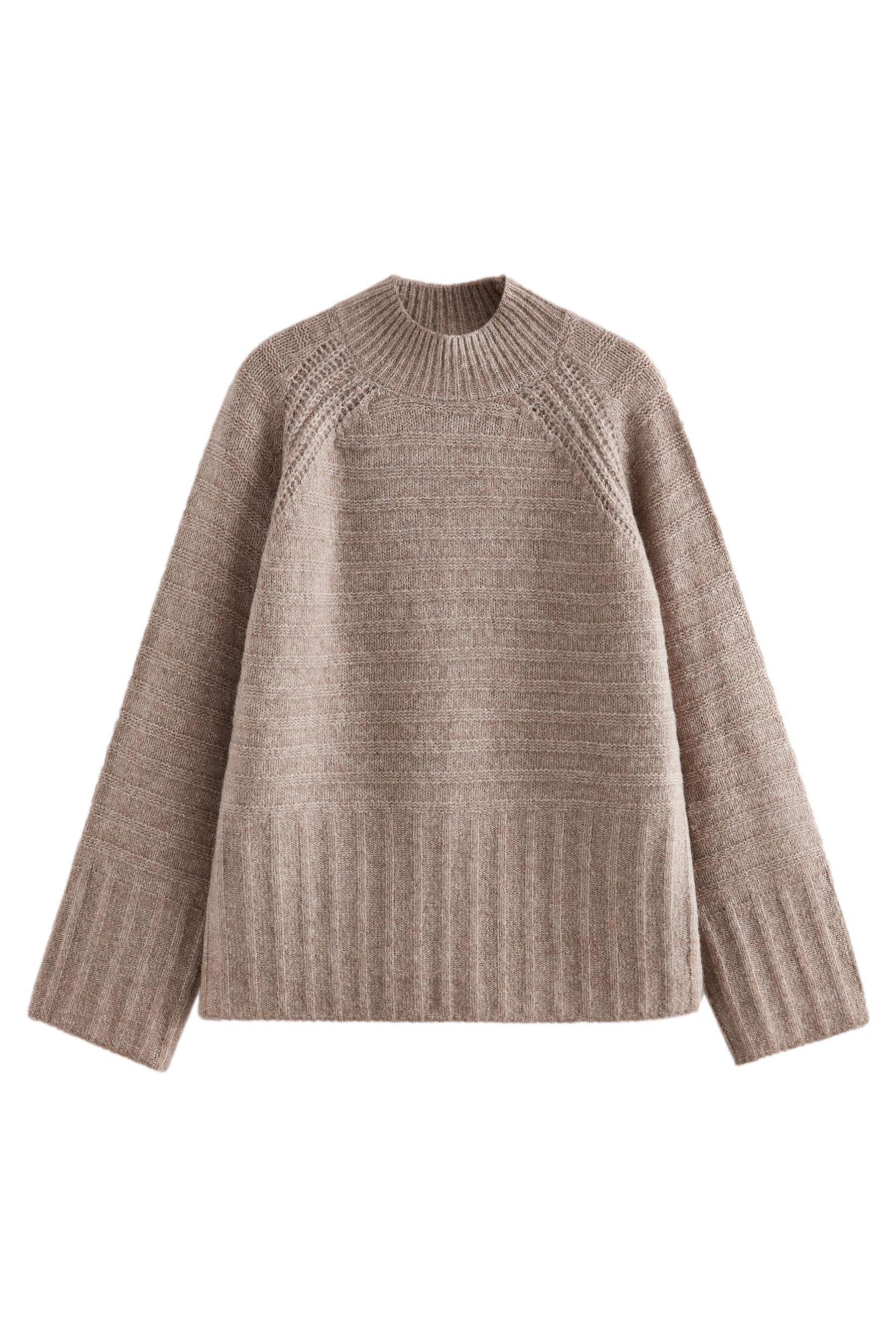 Next Stehkragenpullover Strukturierter Strickpullover mit Stehkragen günstig online kaufen