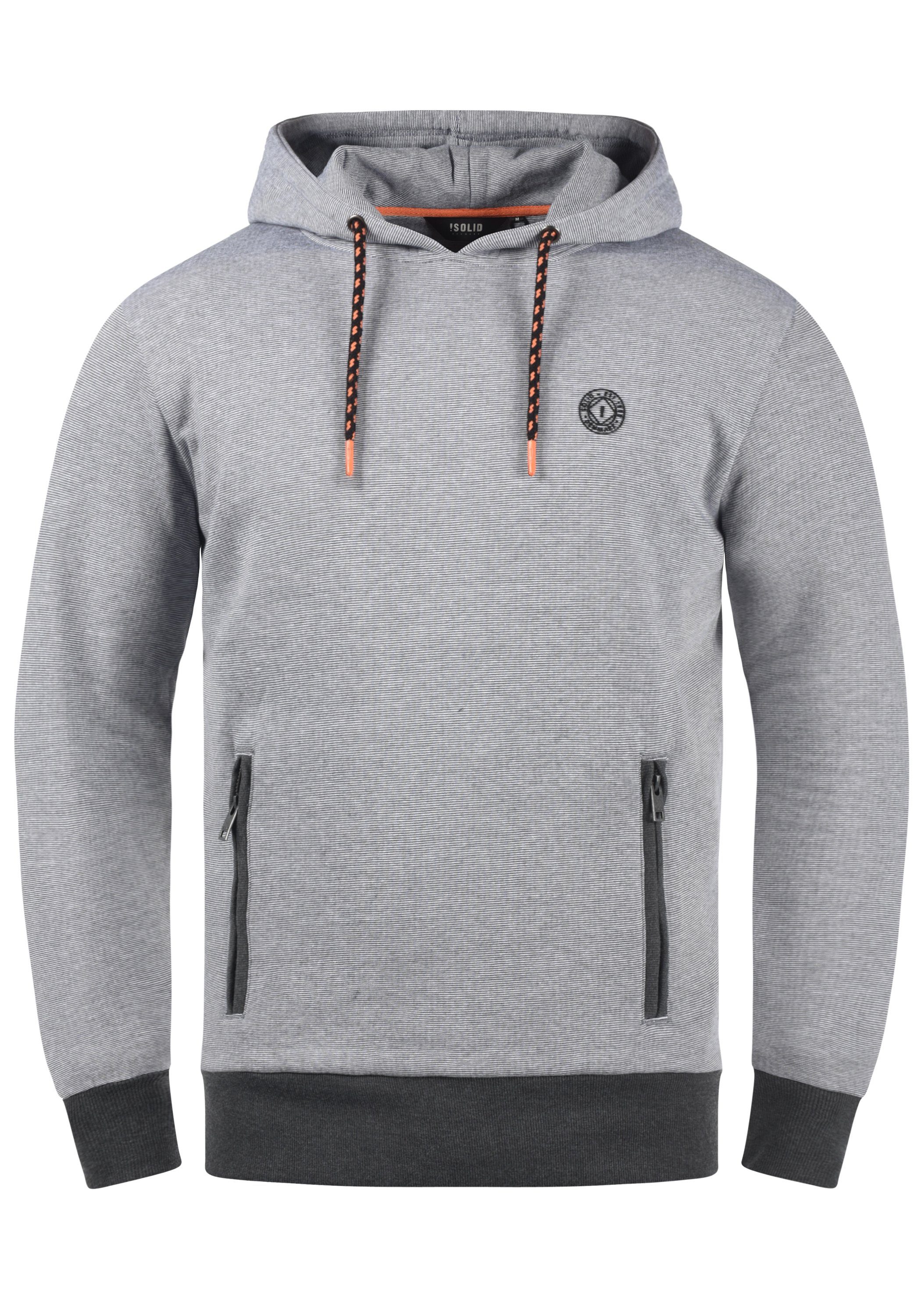 Grey !Solid Melange Kapuzensweatshirt Hoodie (1840051) SDRaffa