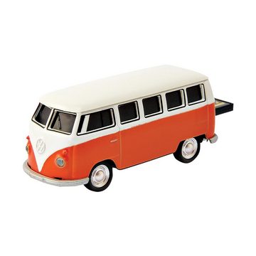 GENIE 32GB "VW Bus" orange/weiß USB-Stick (Bully, Modellauto, Metall Scheinwerfer LED beleuchtet bewegliche Räder)