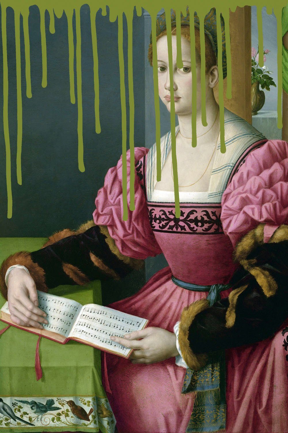 queence Acrylglasbild Frau mit Buch und Farbklecks, Bilder von Frauen, Formen, Frau, Gemälde, Historische Persönlichkeiten, Kunst, Fine Art-Print in Galeriequalität