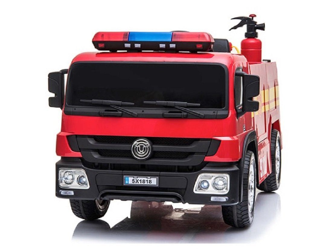 Elektro-Kinderauto Feuerwehrauto 12V, zwei Motoren, Audio, LED, FB